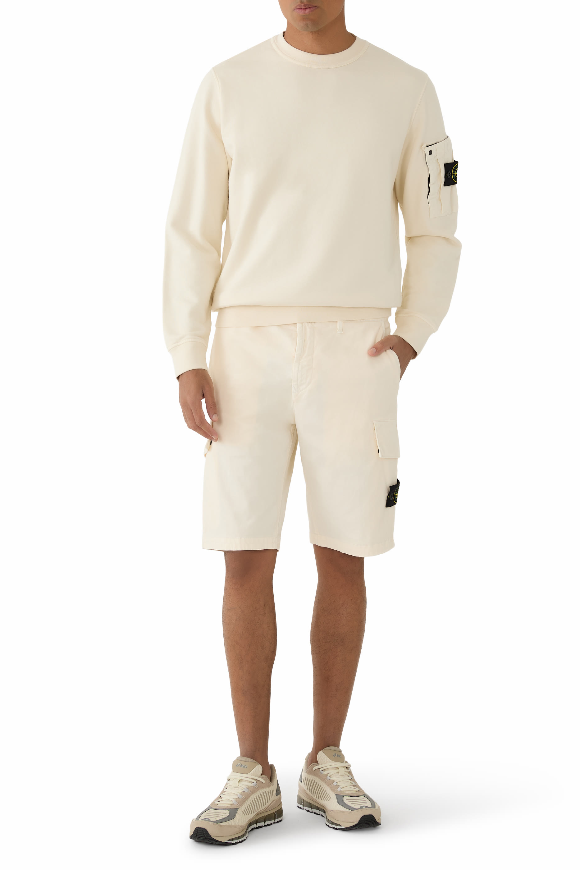 Logo Patch Cargo Bermuda Shorts