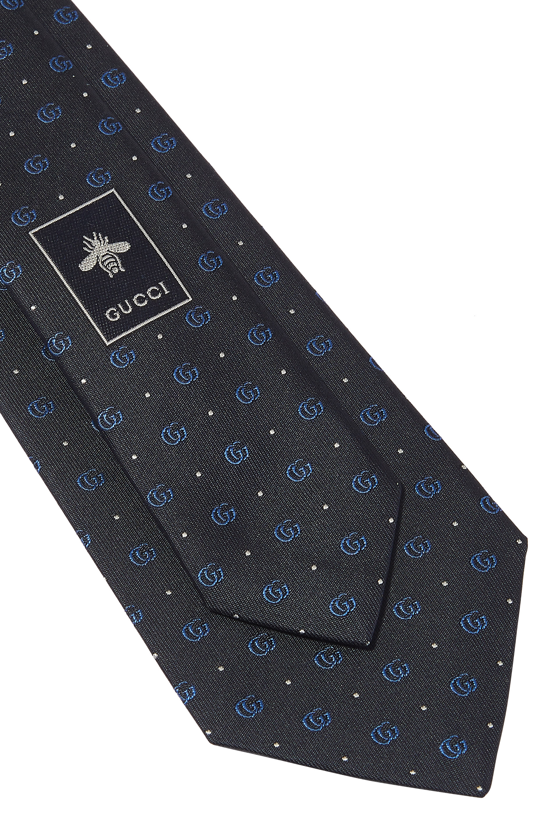 Double G and Polka Dot Silk Jacquard Tie