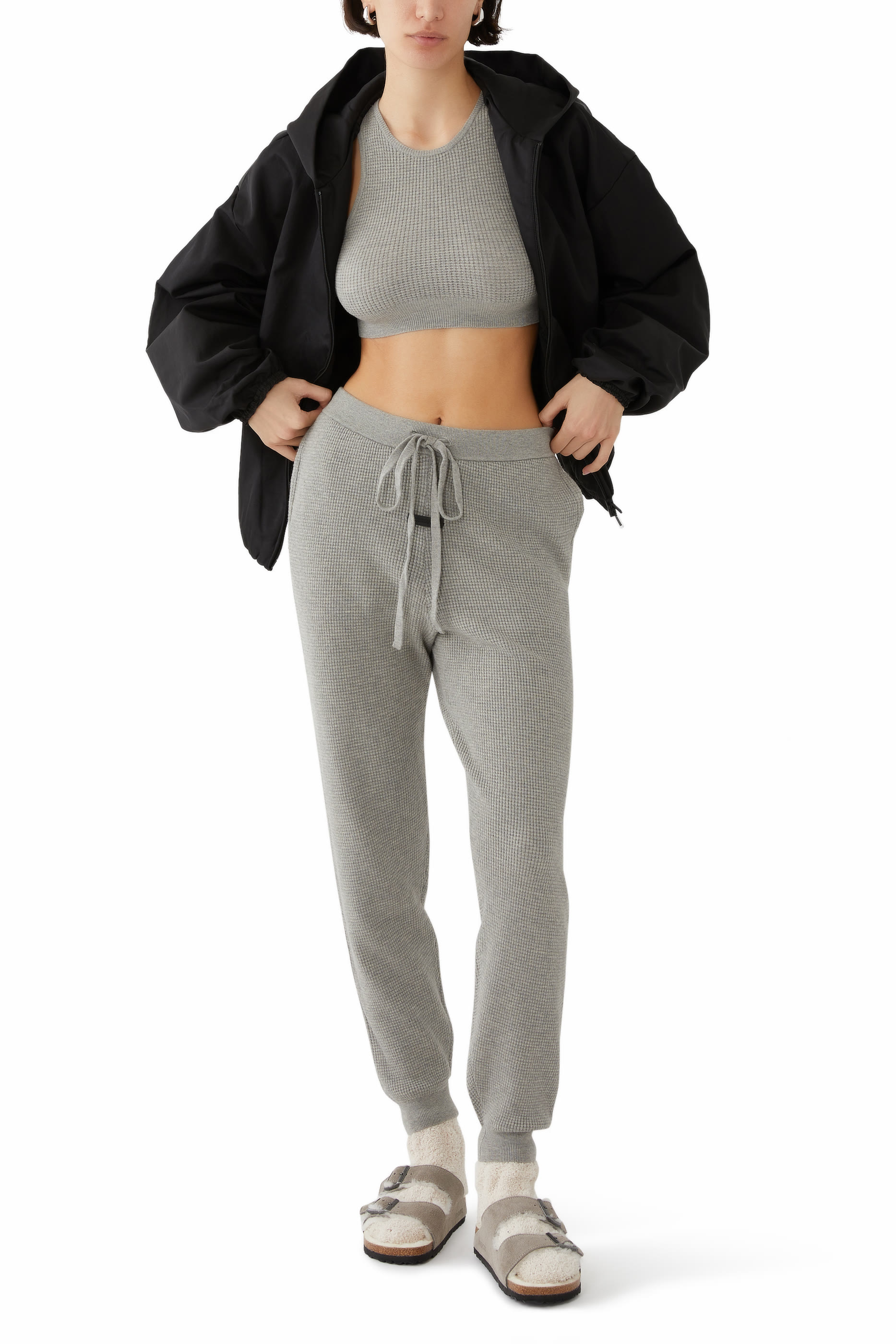 Waffle Fitted Sweatpants
