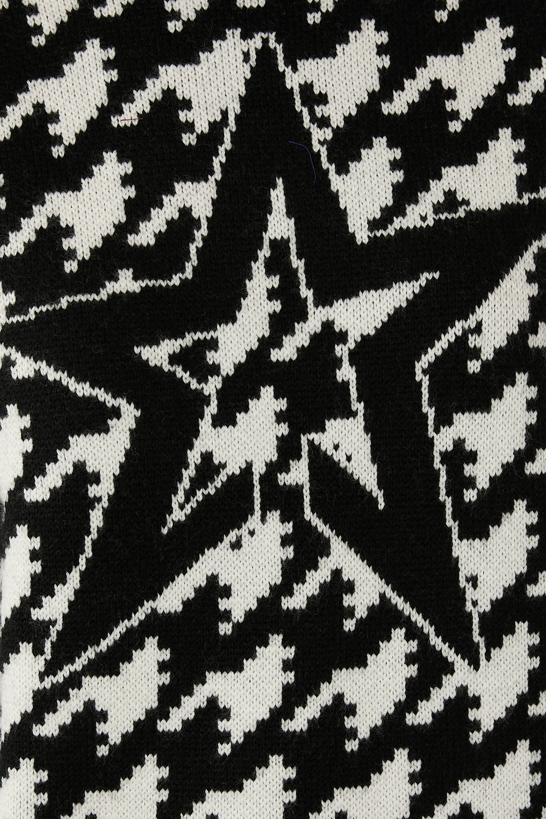 Chunky Houndstooth Merino Wool Sweater