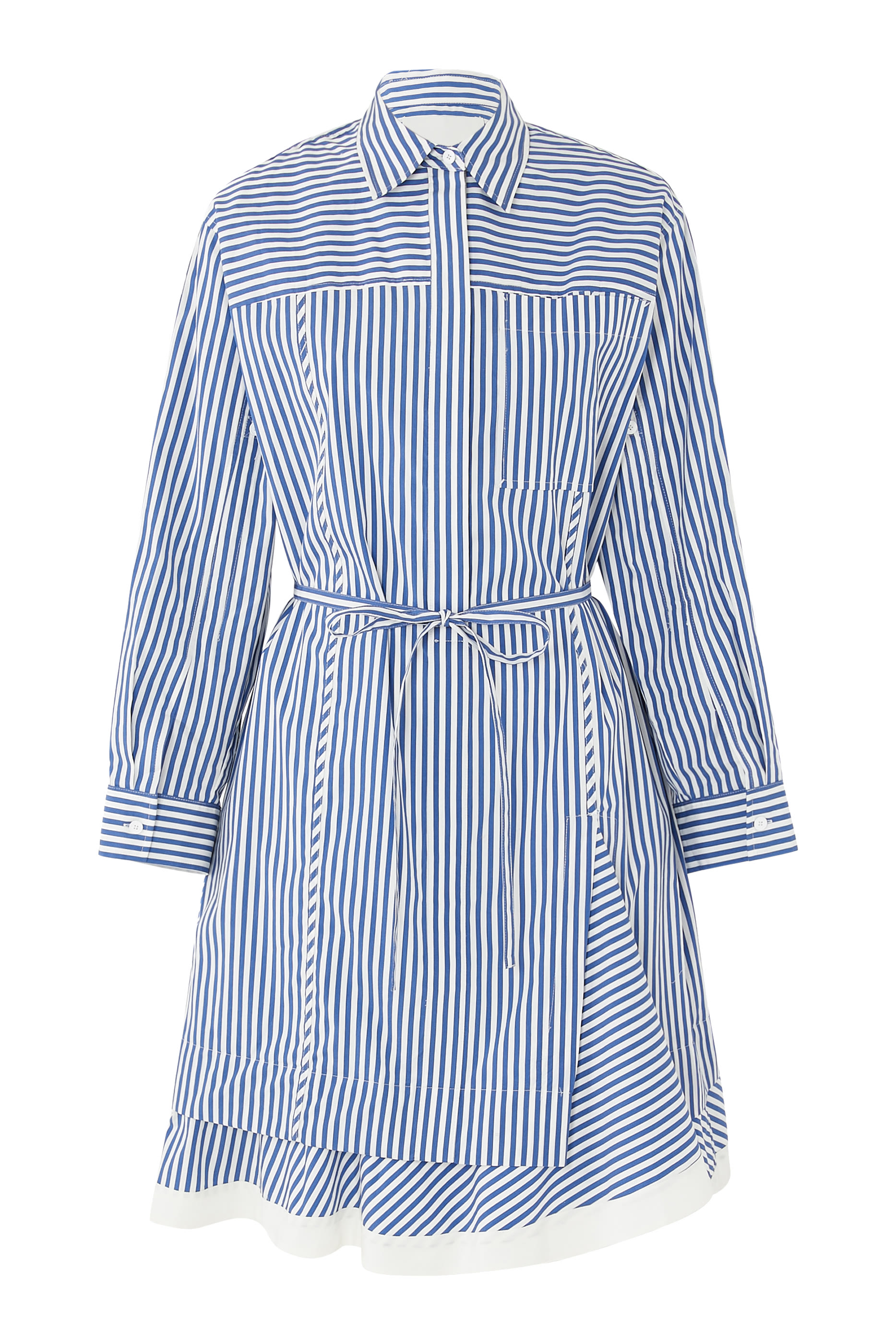 Stripe Shirt with Cascade Sleeves
