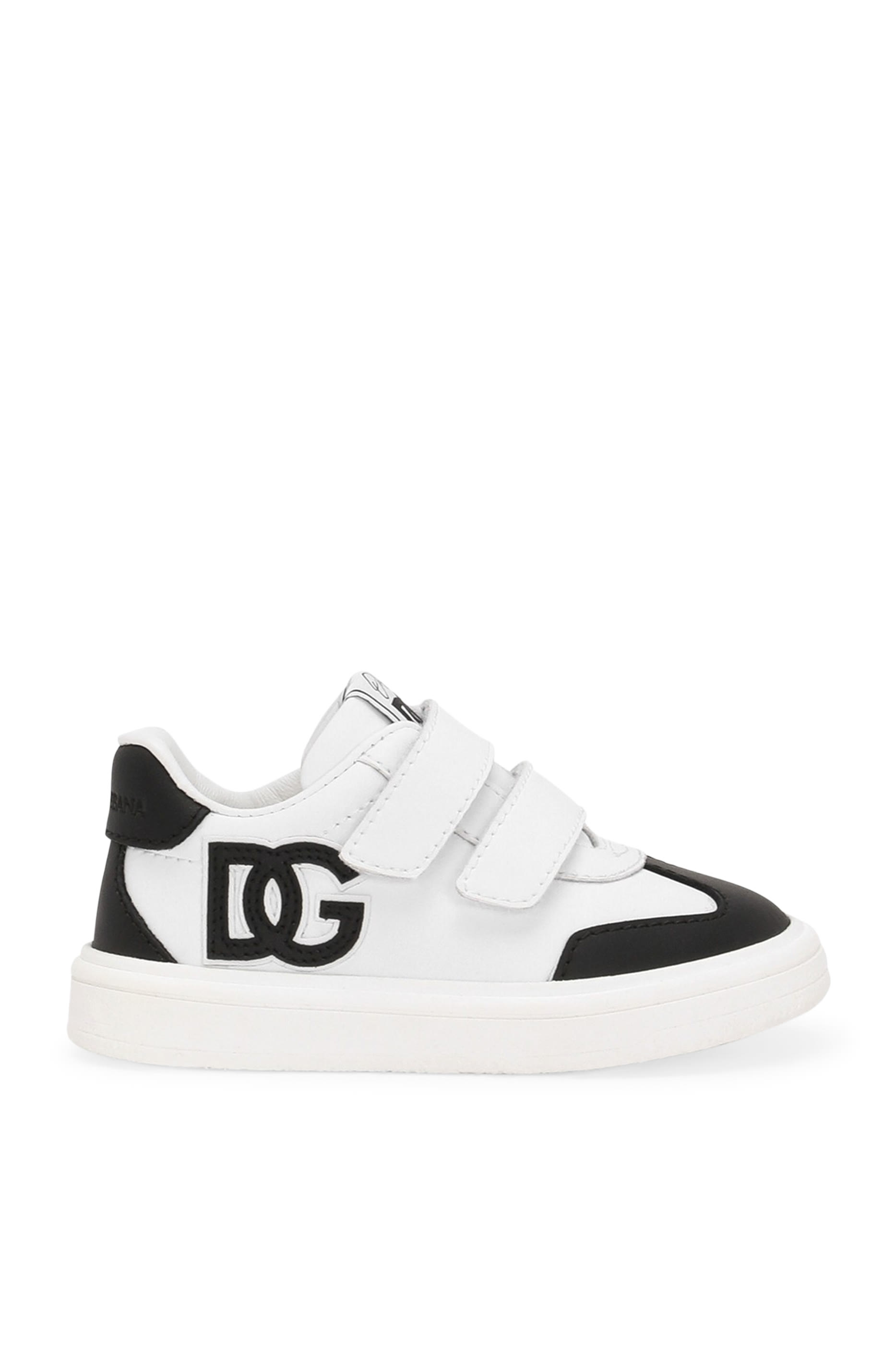 Kids DG Logo Calfskin Low-Top Sneakers
