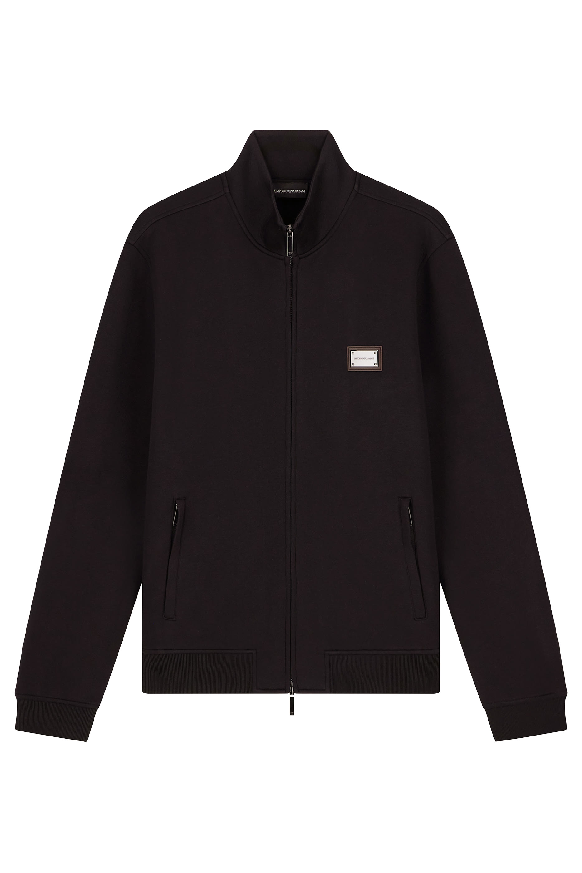 Emporio Armani Logo Plaque Full-Zip Sweatshirt