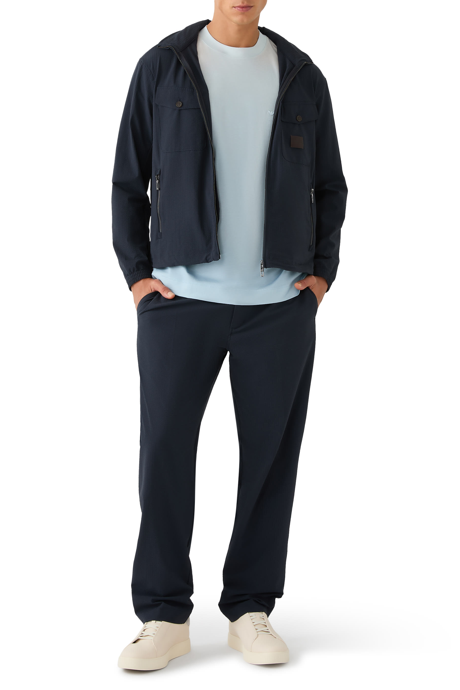 Nylon Seersucker Blouson