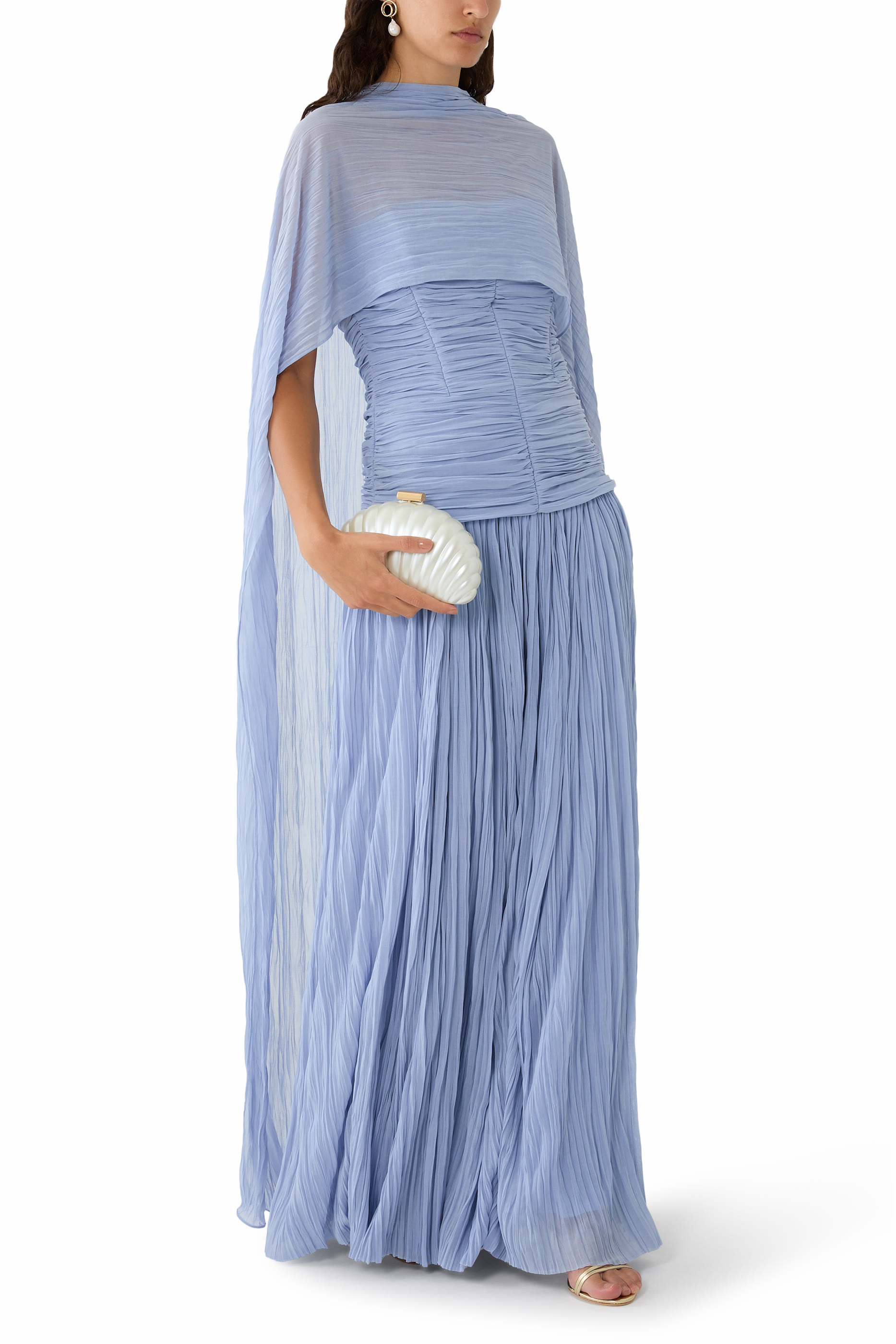 Danielle Crinkle Jersey Bustier Gown