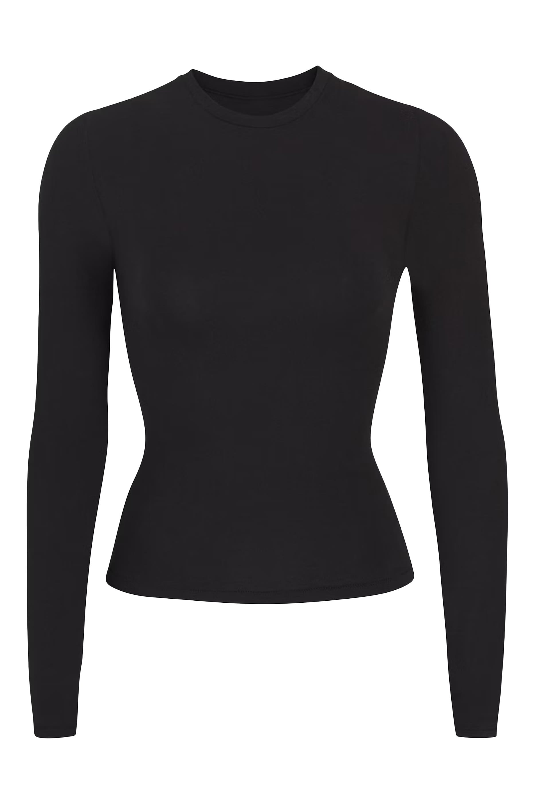  Cotton Jersey Long Sleeve T-Shirt