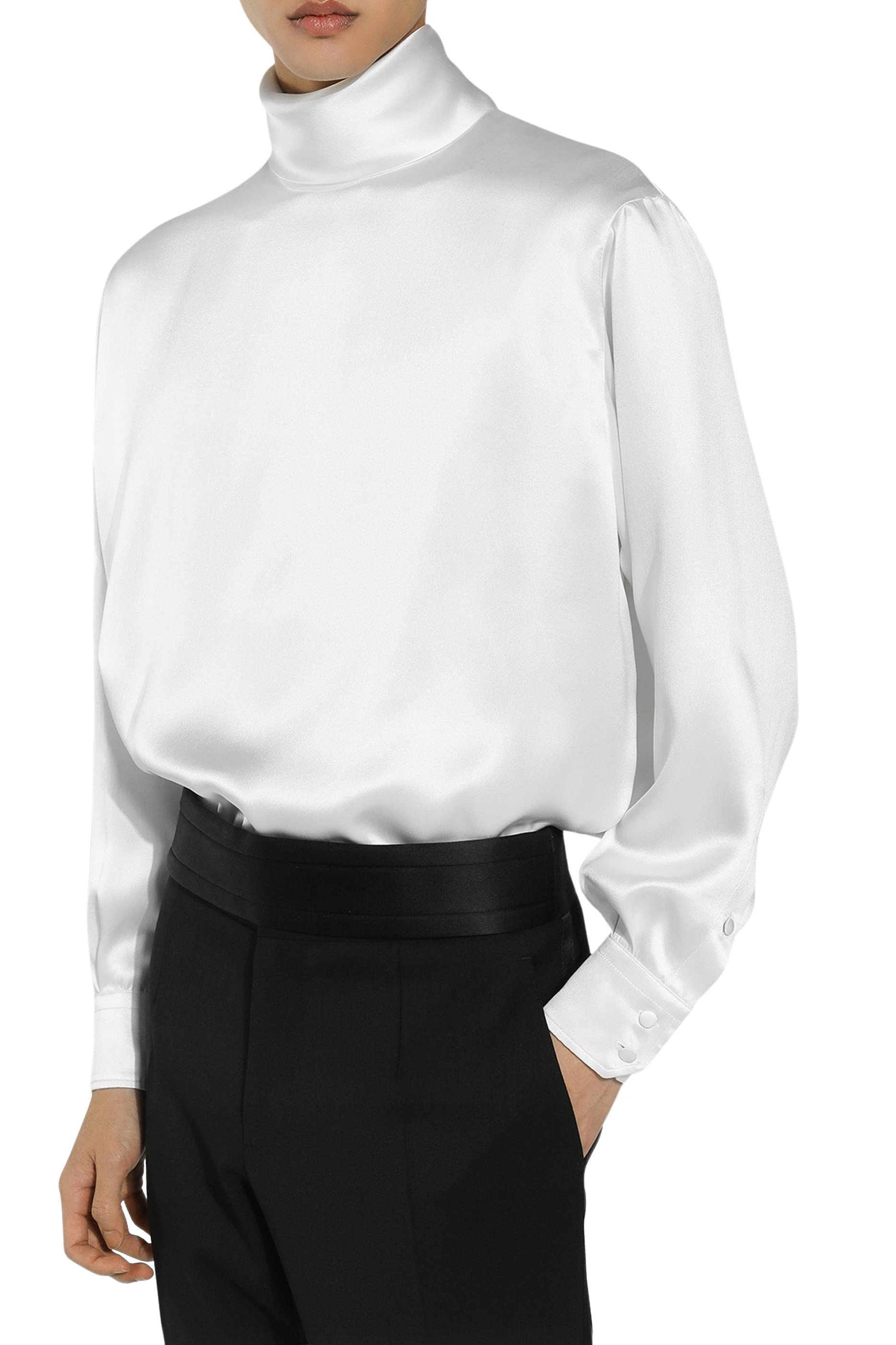Turtleneck Silk Shirt