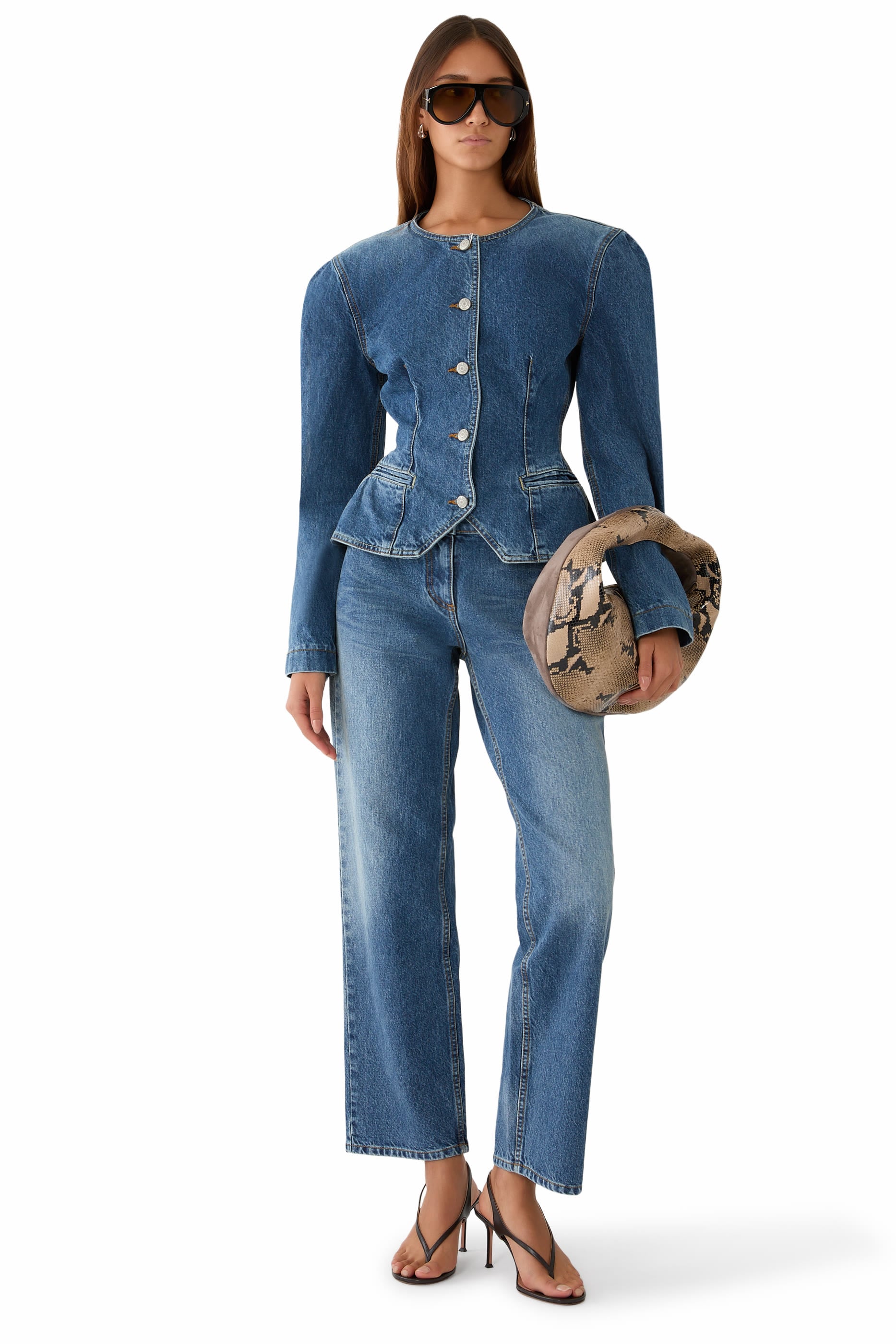 Denim Straight-Leg Jeans 