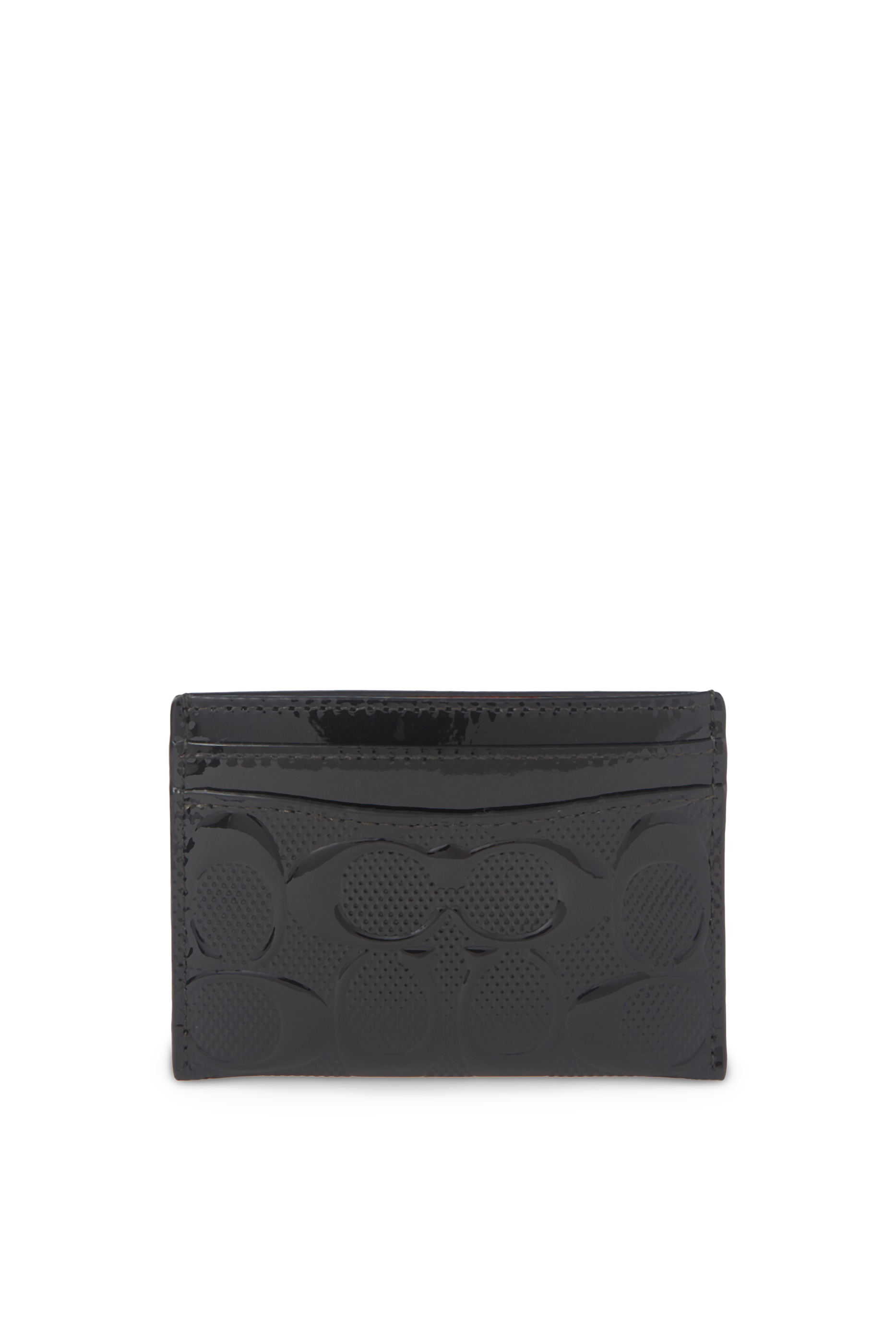 Slim Signature Leather Card Case