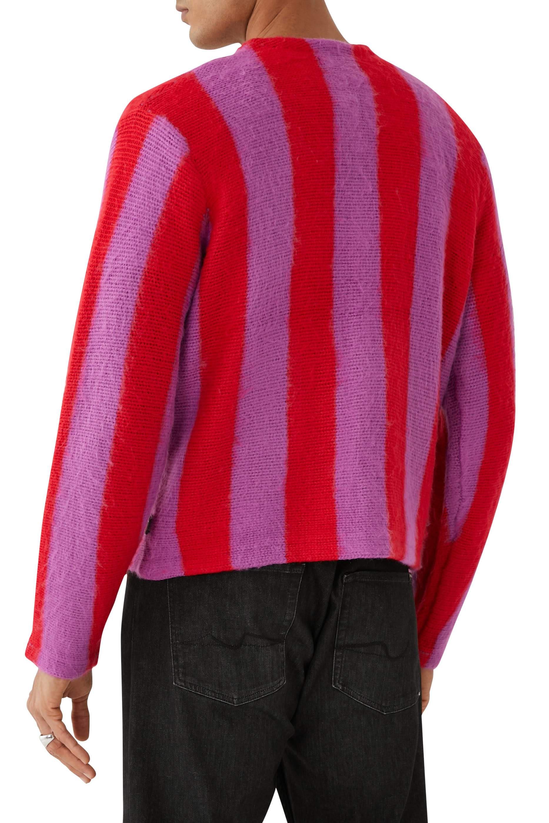 Stripe Brushed Cardigan