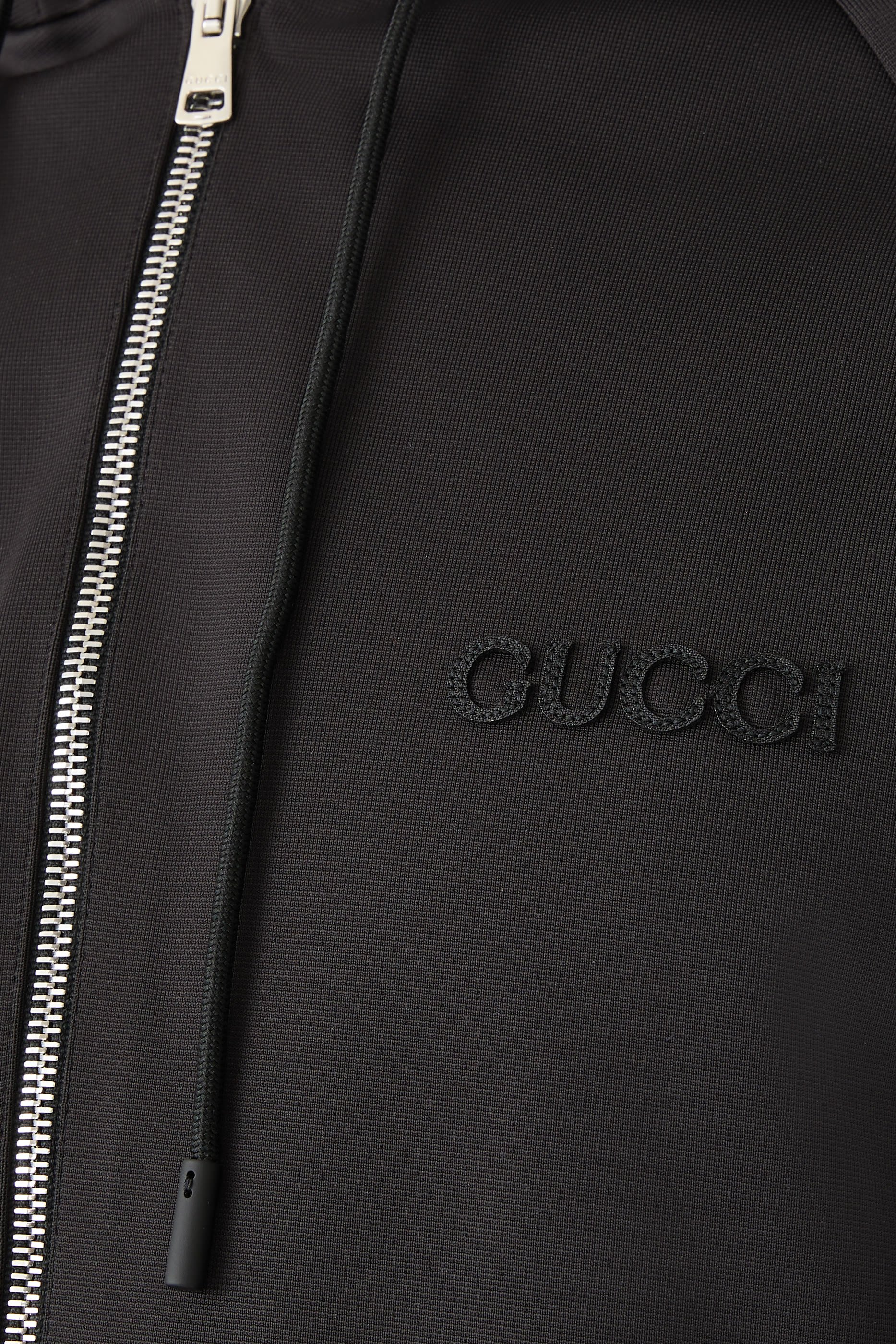 Embroidered Jersey Zip Jacket