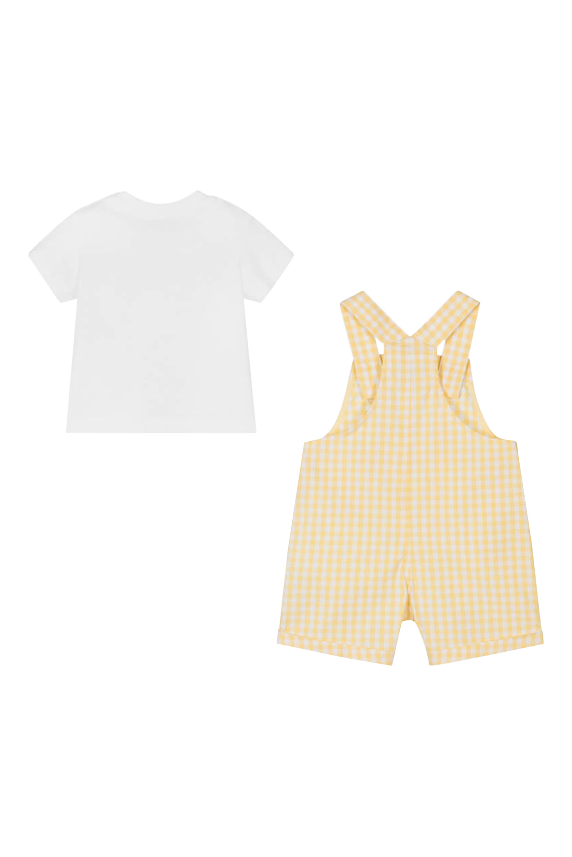 Kids Teddy Short Sleeves T-Shirt & Dungarees set