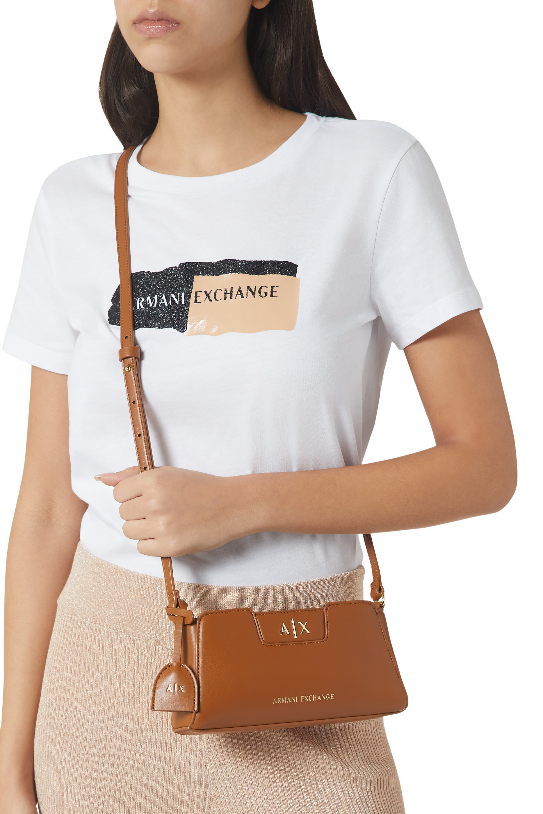 Amelie AX Logo Mini Crossbody Bag
