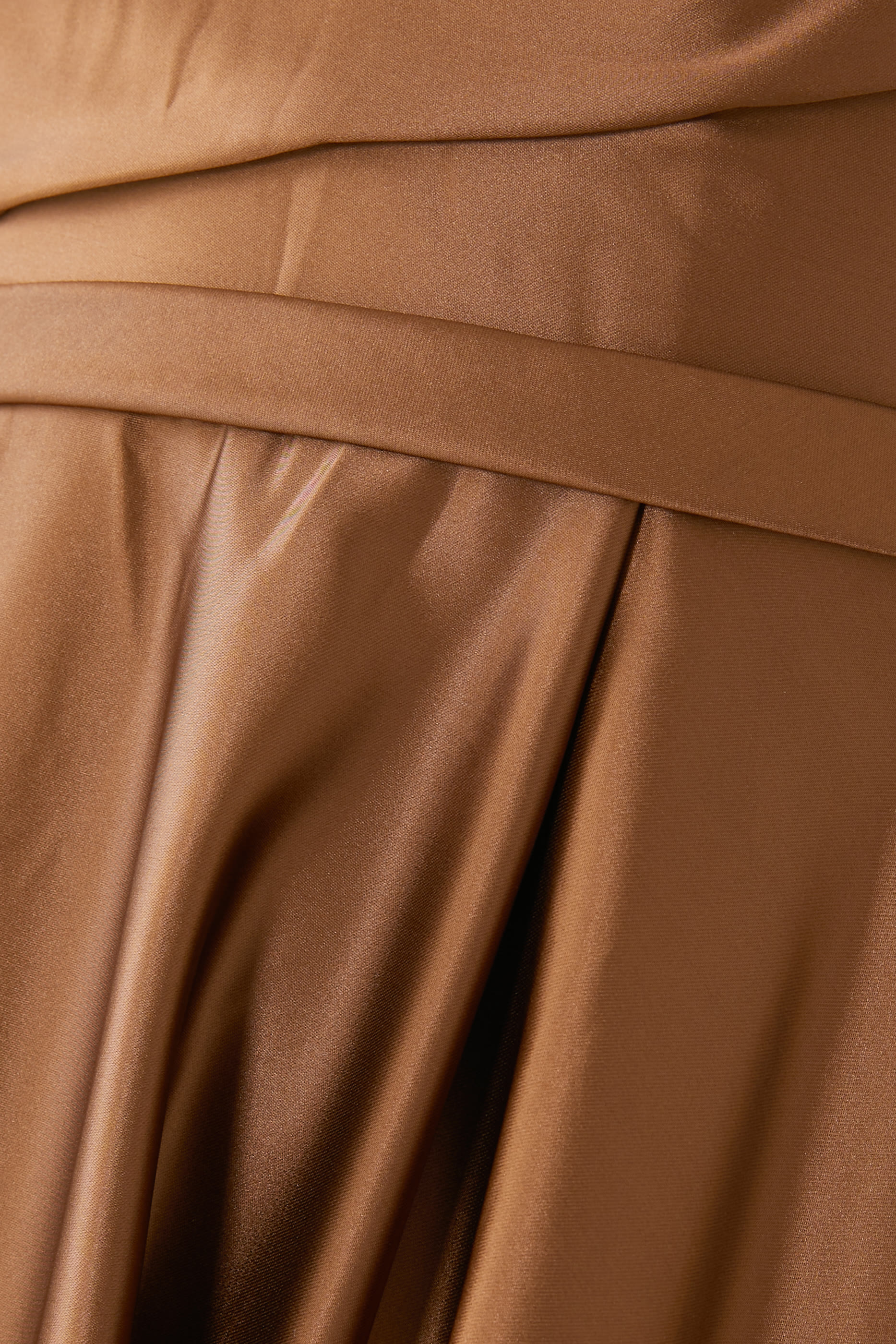 Off Shoulder Bronze Gown