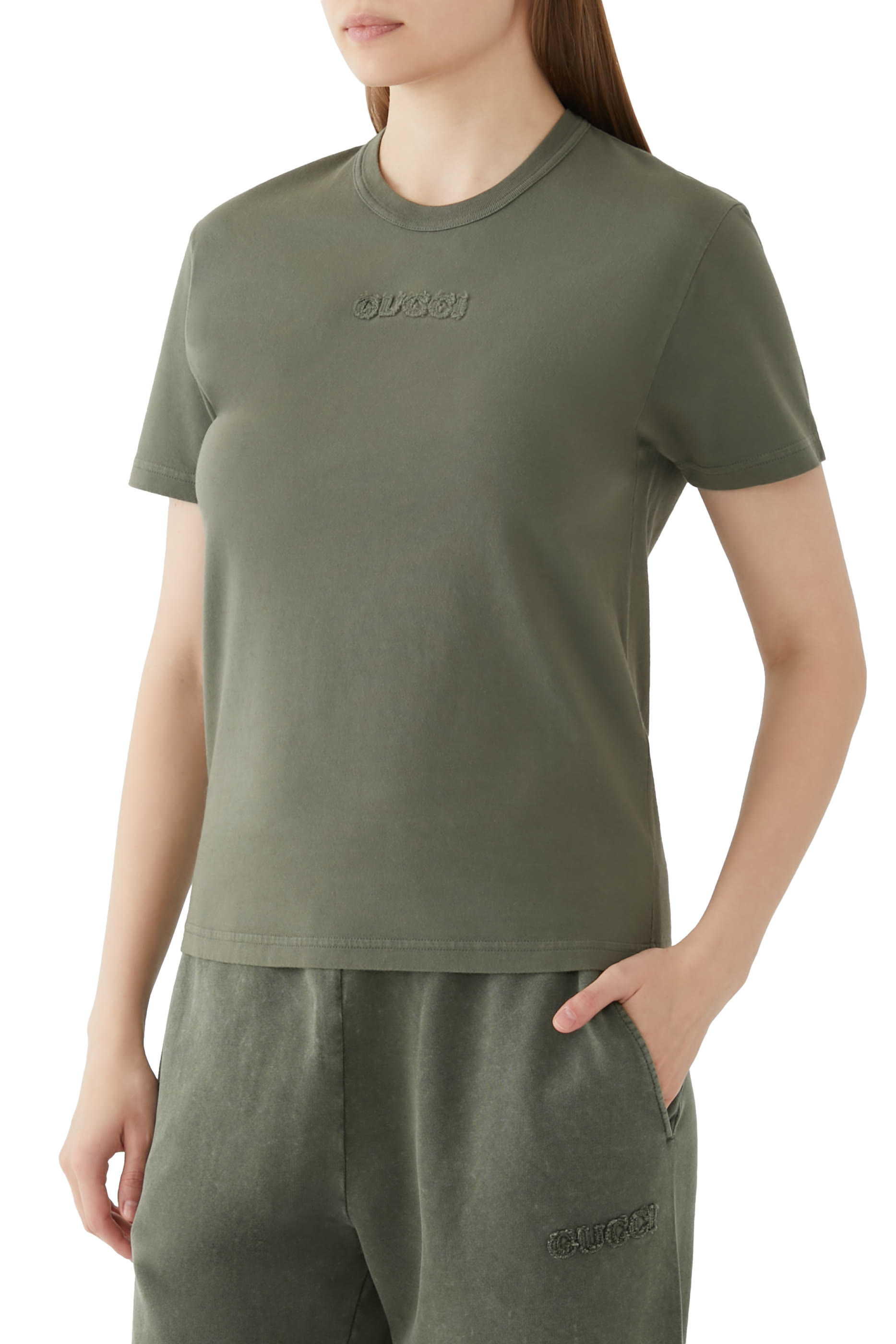 Embroidered Cotton Jersey T-Shirt