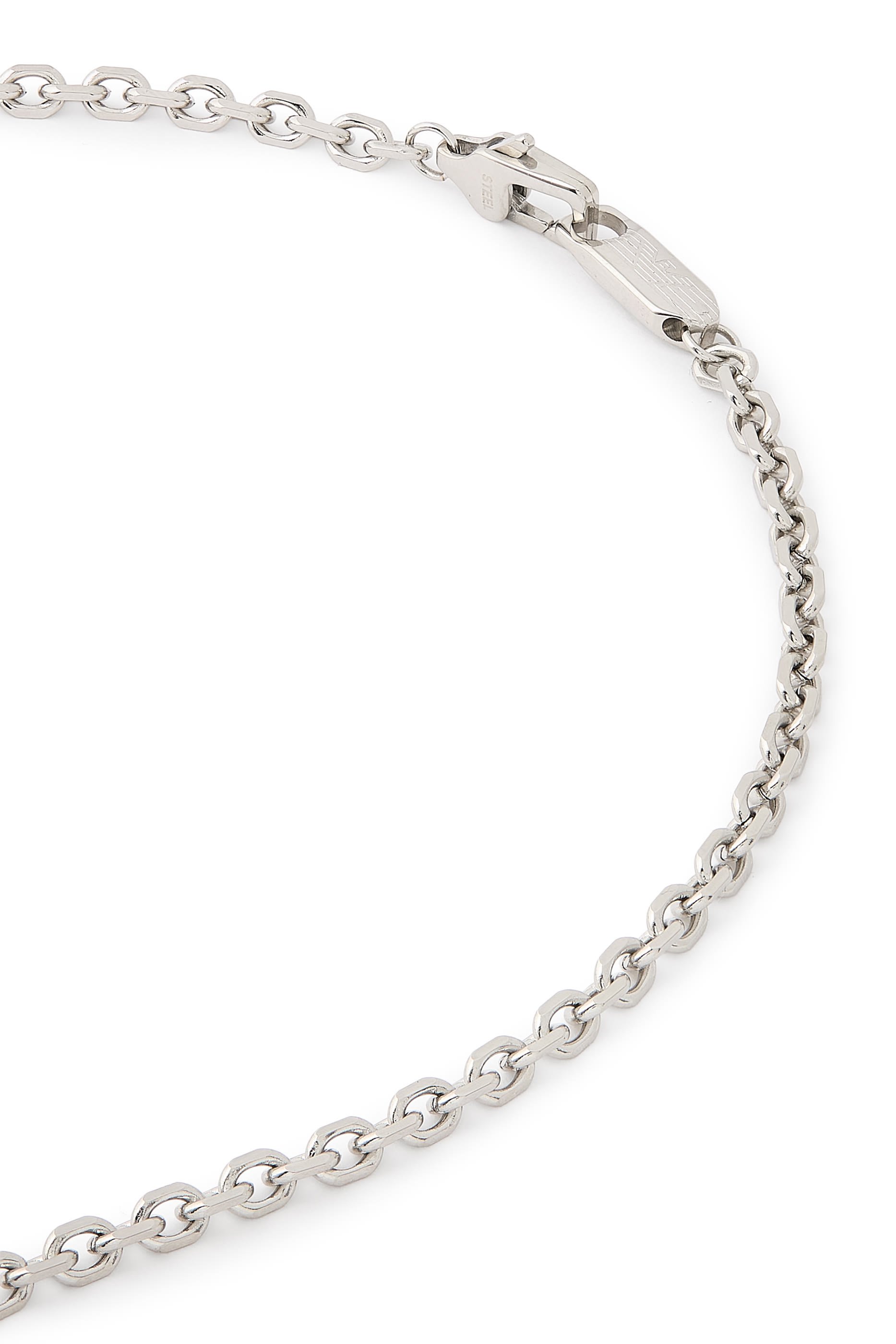 Two-Tone Stainless Steel Pendant Necklace