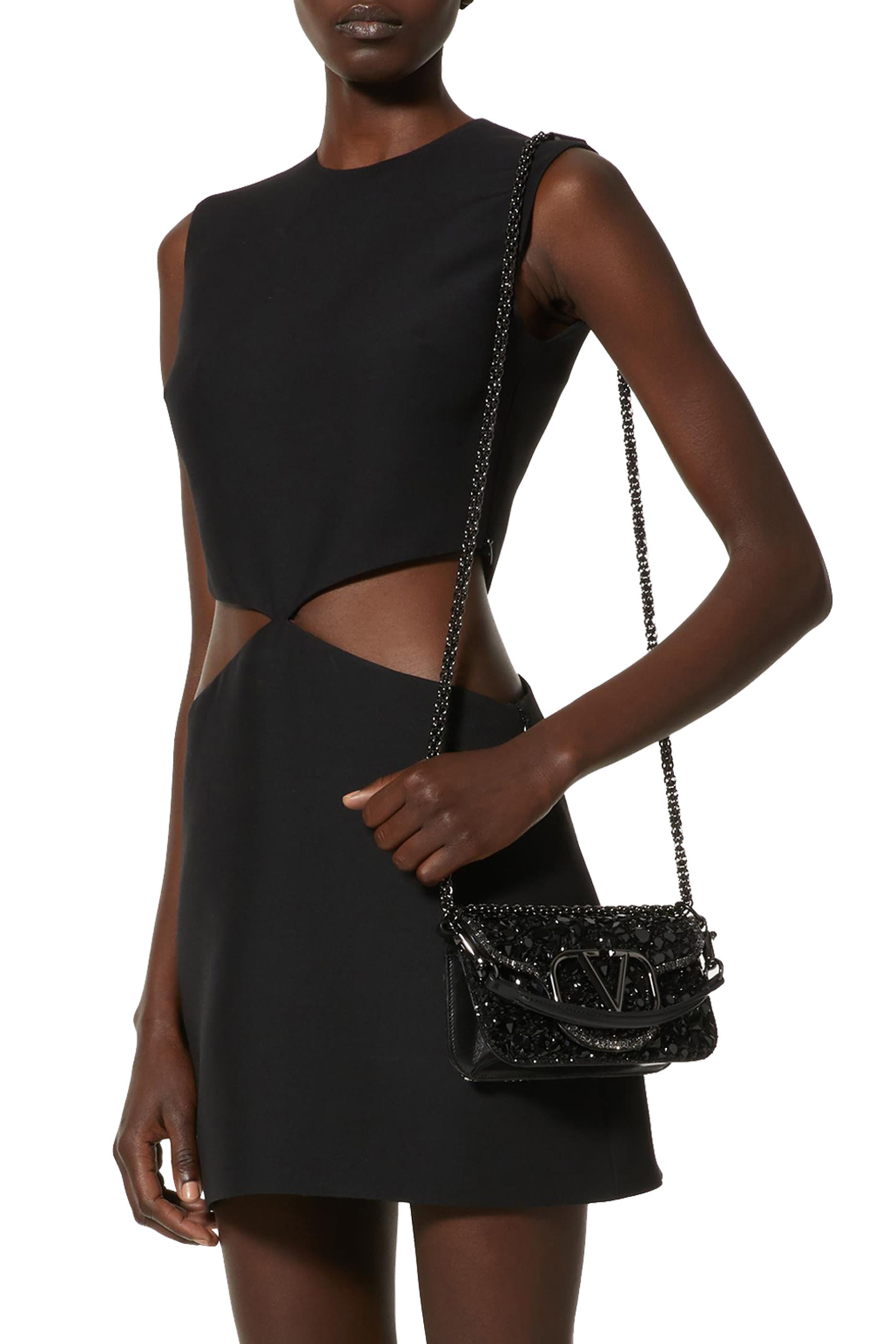 Valentino Garavani Small Sequin-Encrusted Loc&ograve; Shoulder Bag