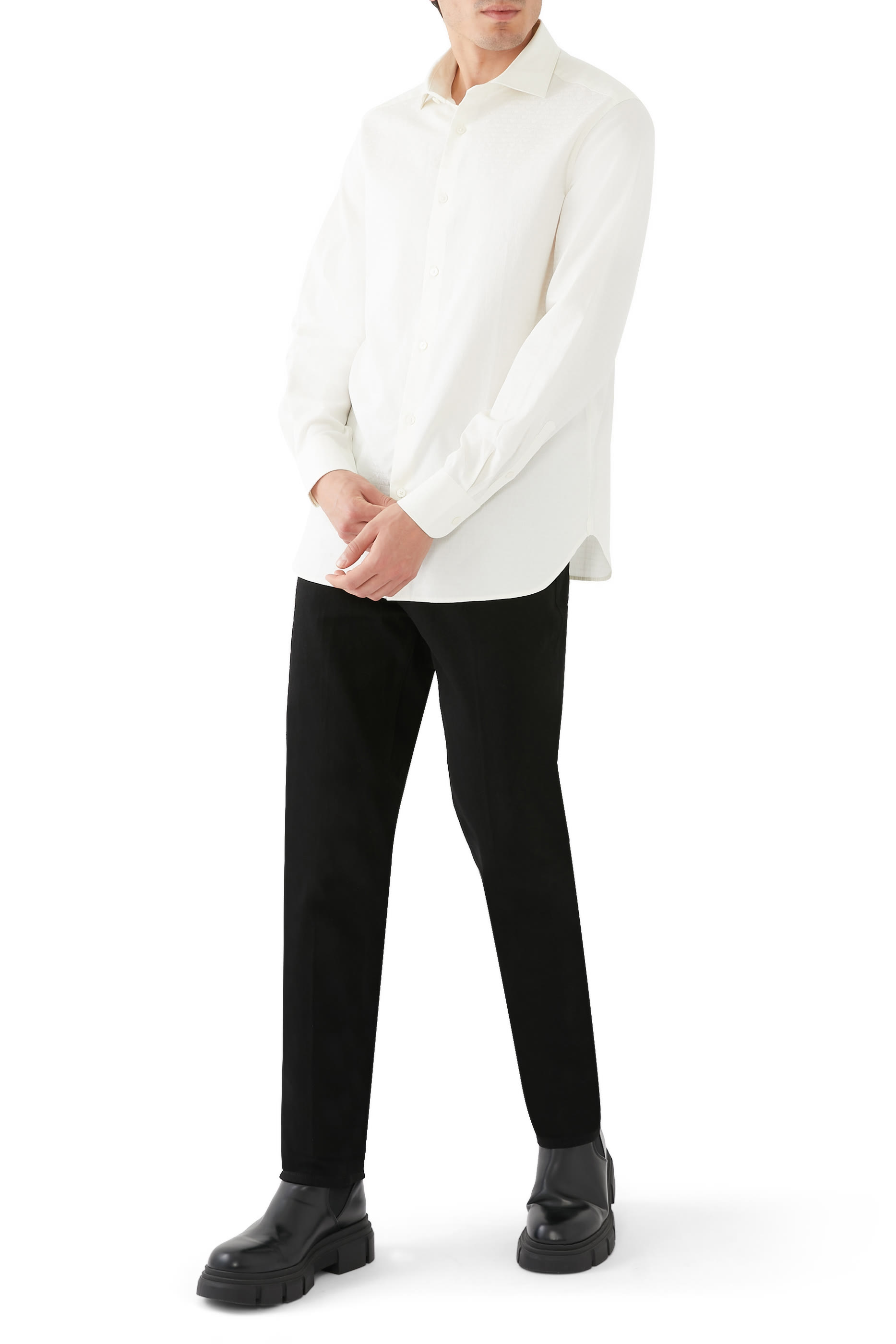 All-over Jacquard Logo Shirt