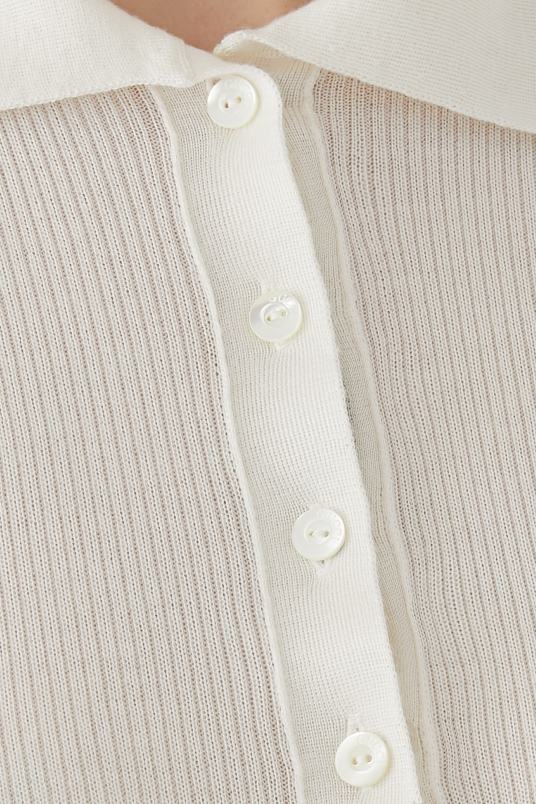 Cashmere and Silk Polo Shirt with Web