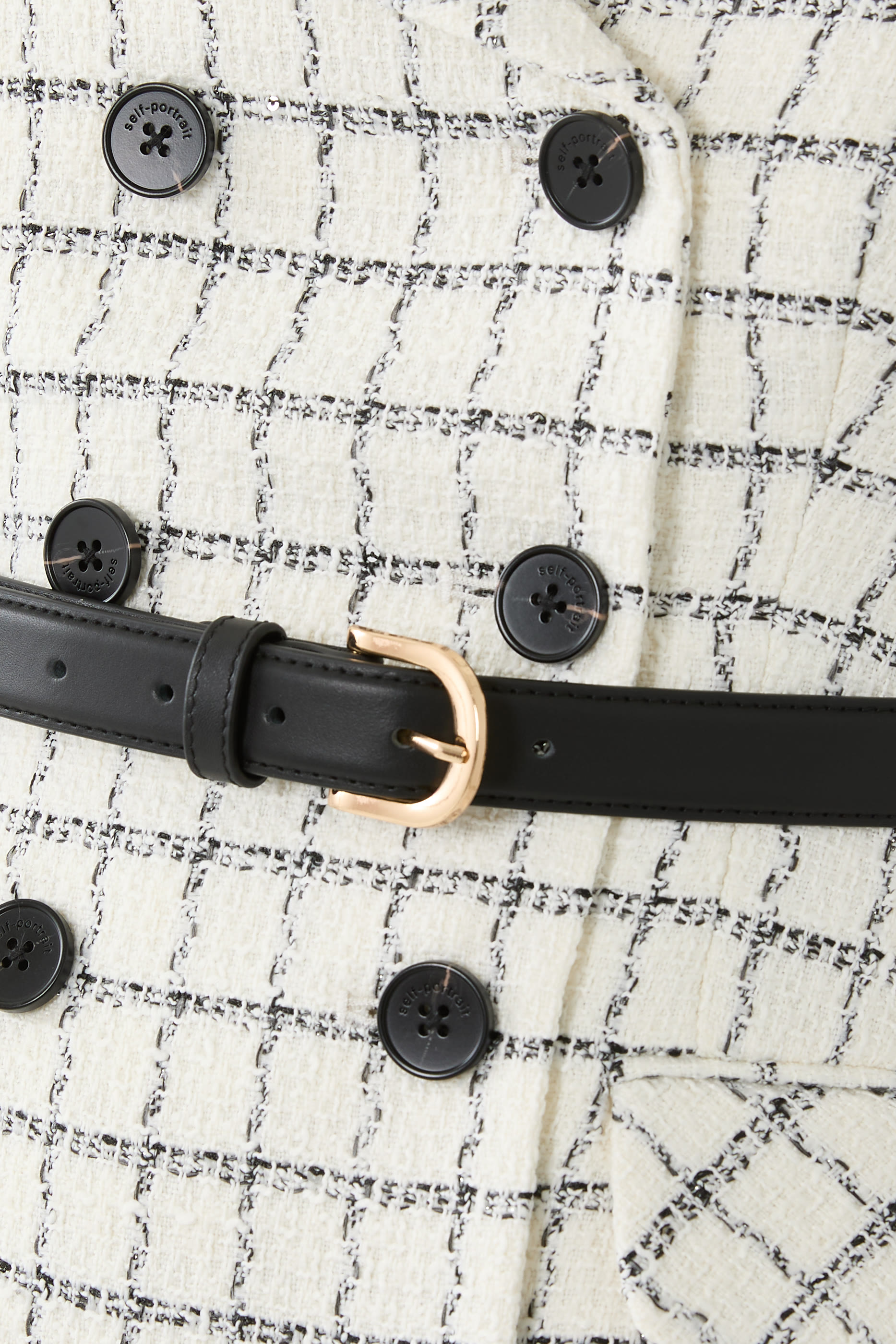 Check Boucl&eacute; Satin Maxi Dress