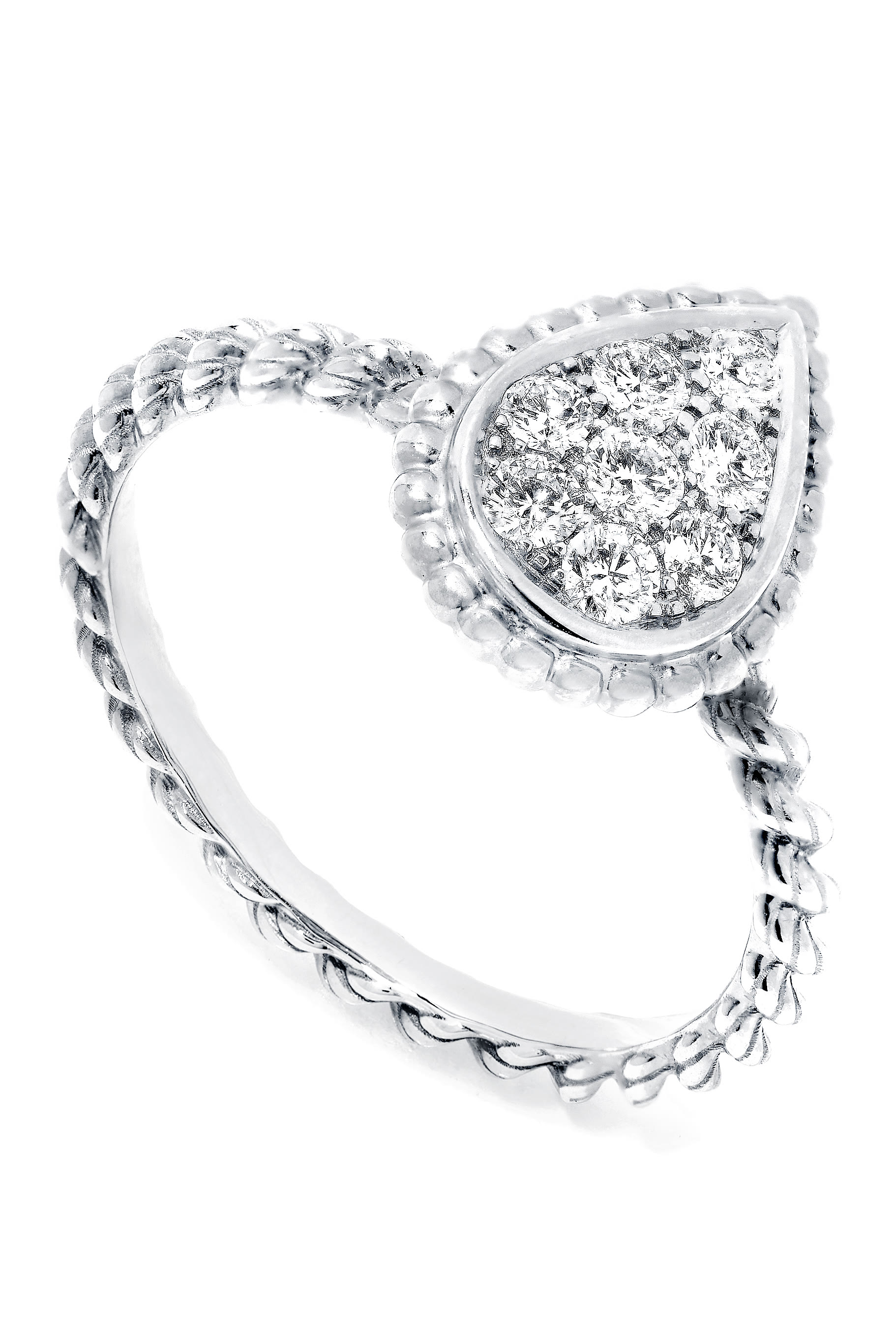 Serpent Bohème Small Ring, 18k White Gold & Diamonds