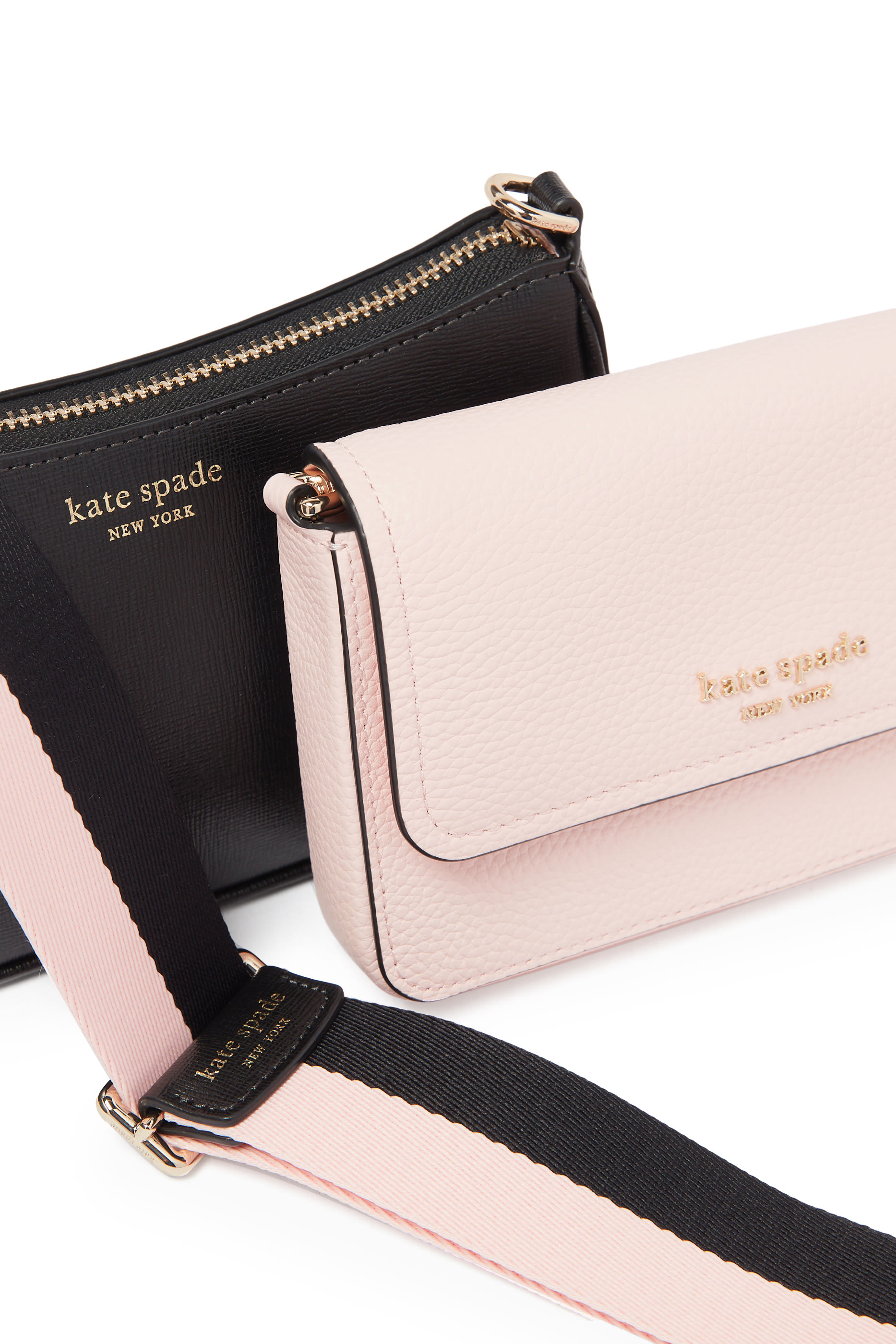 Double Up Leather Crossbody Bag