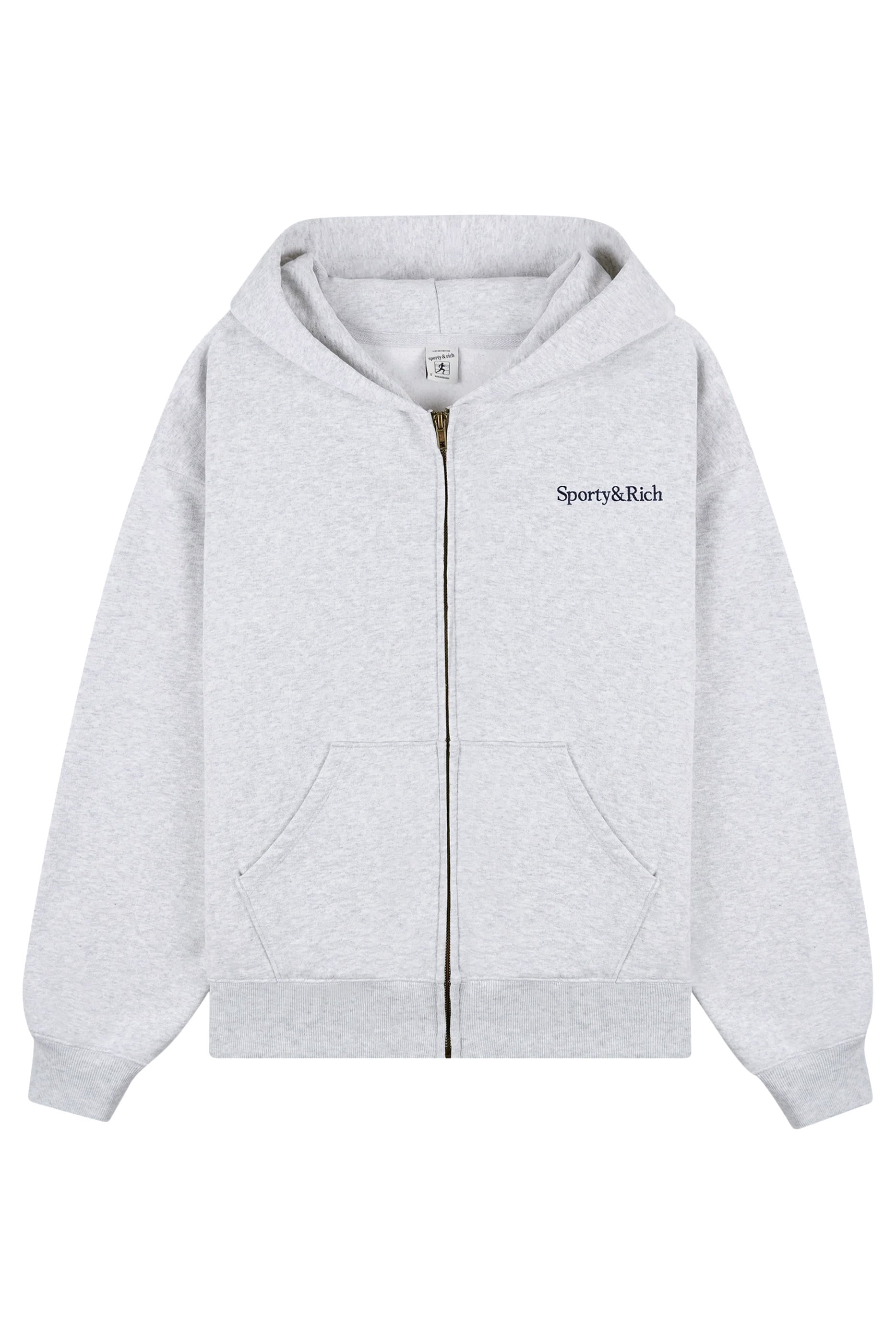 Serif Logo Embroidered Hoodie