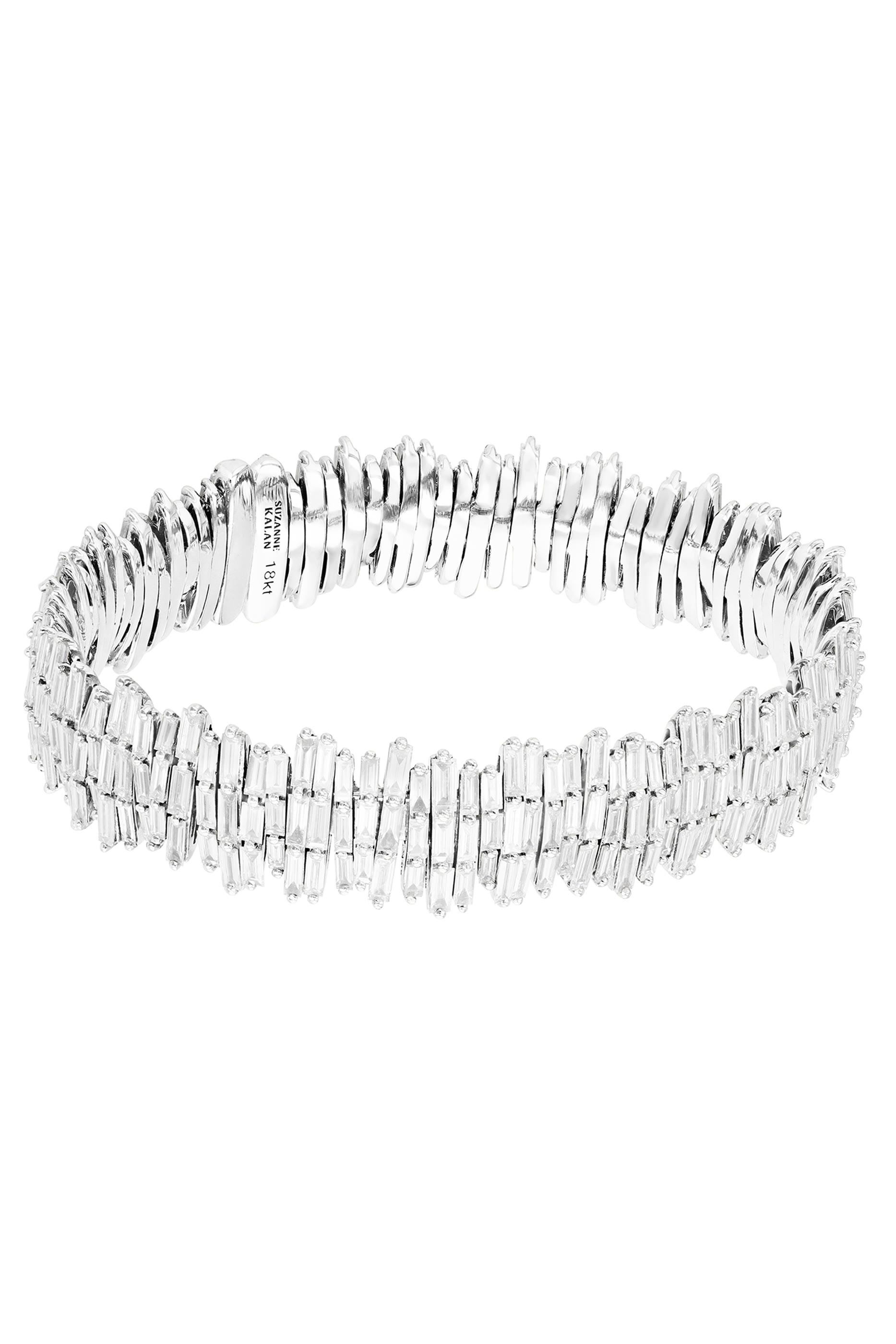 Classic Triple Row Diamond Cuff Bracelet
