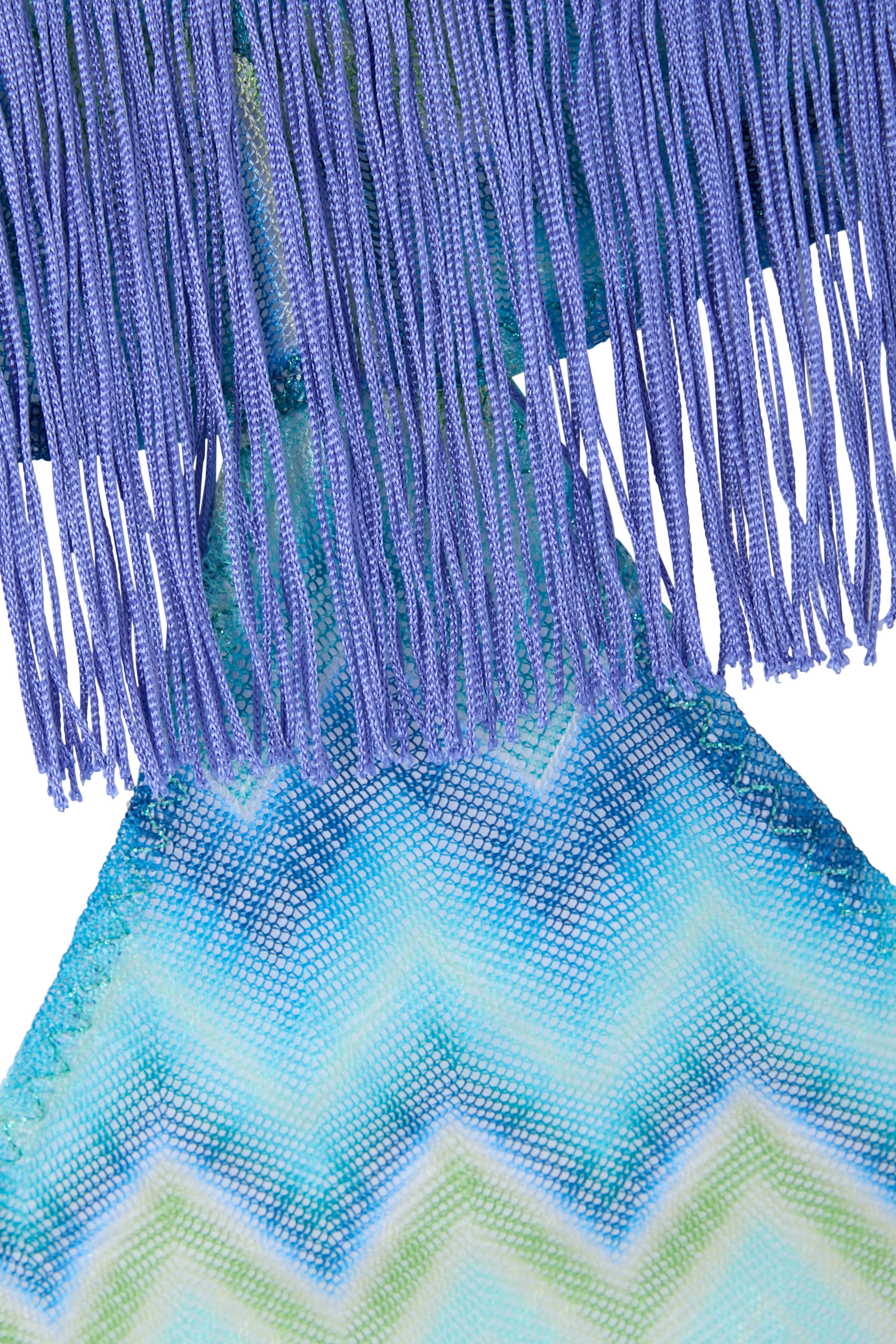 Fringes and Faded Stripes One-Piece Swimsuit