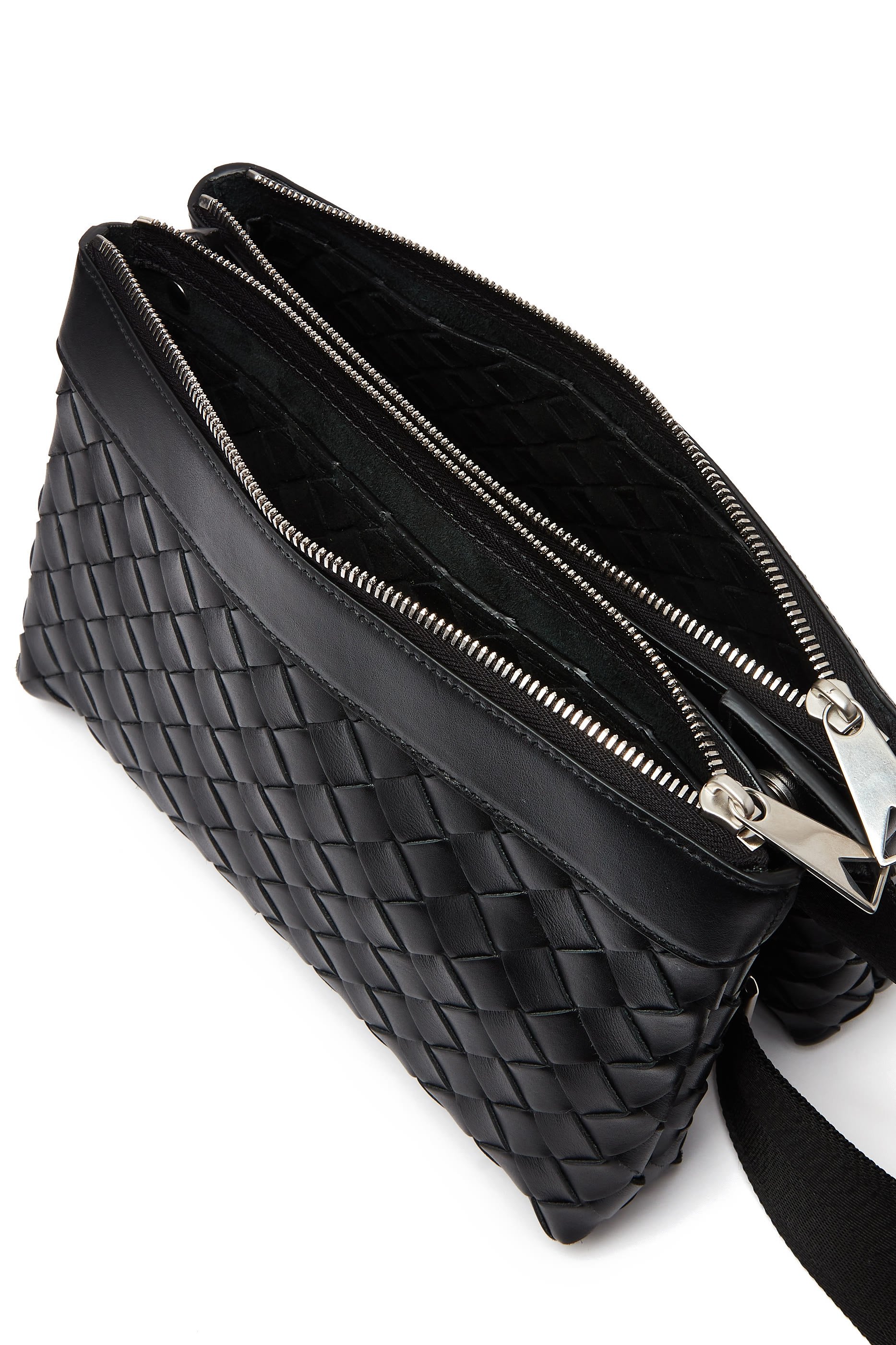 Intrecciato Leather Messenger Bag