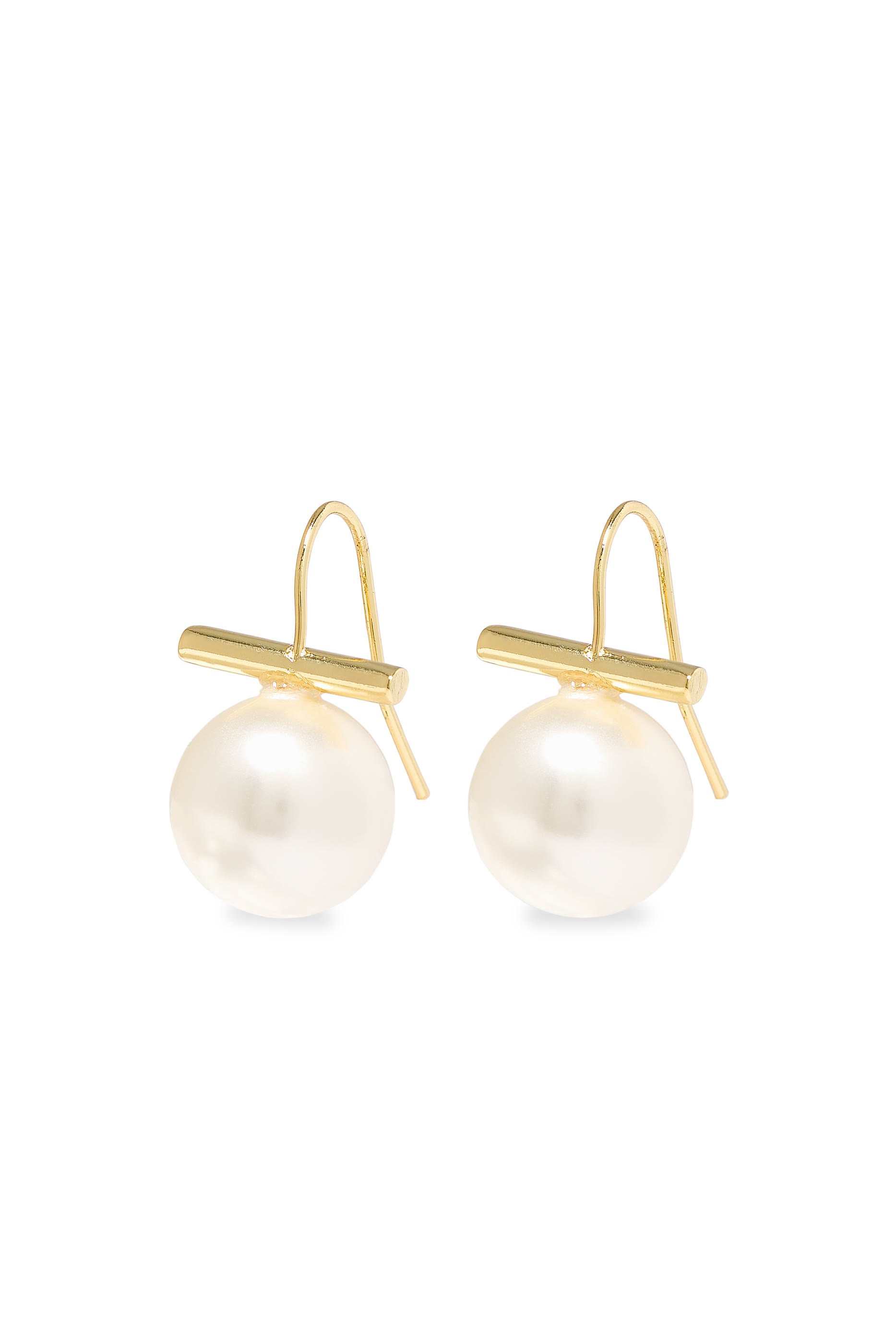 Giselle Earrings, 14k Vermeil on Sterling Silver & Freshwater Pearl