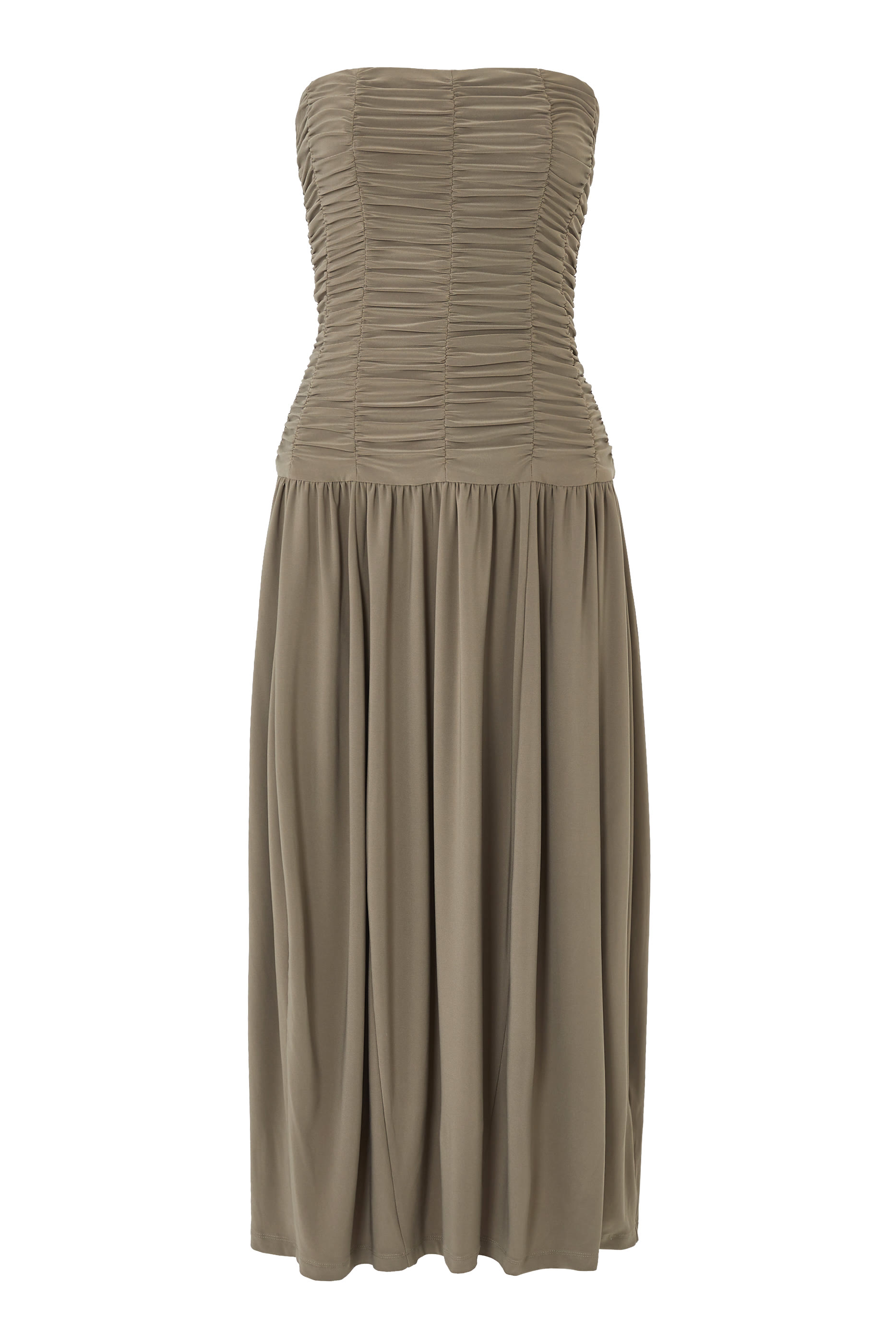 Draped Jersey Ruched Dress