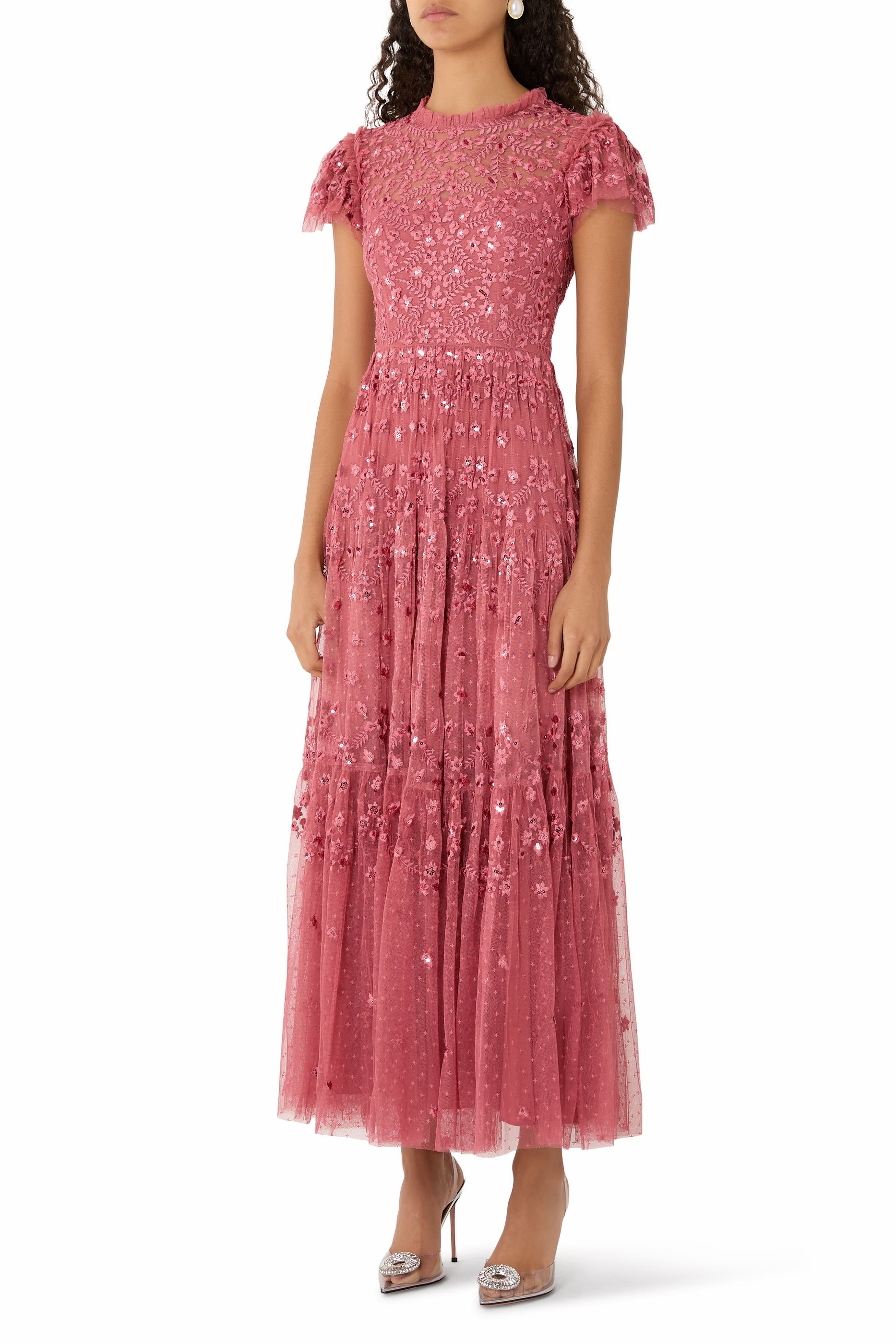 Clover Short Sleeve Ankle Gown