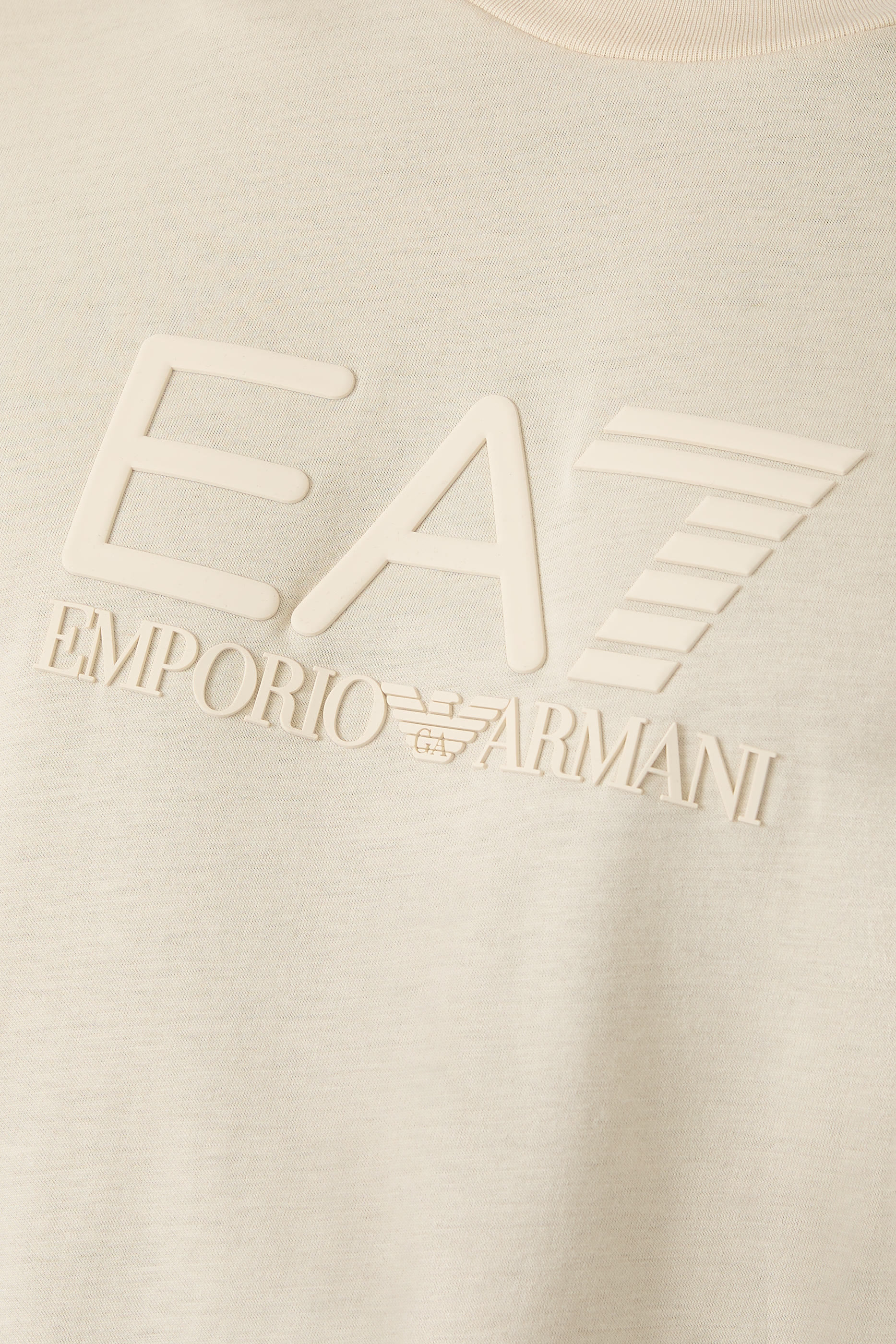 EA7 Logo Cotton T-Shirt