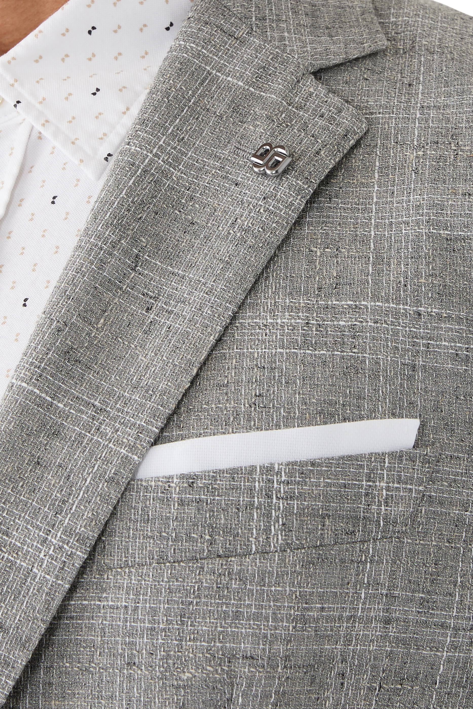 Micro-Patterned Slim Fit Blazer