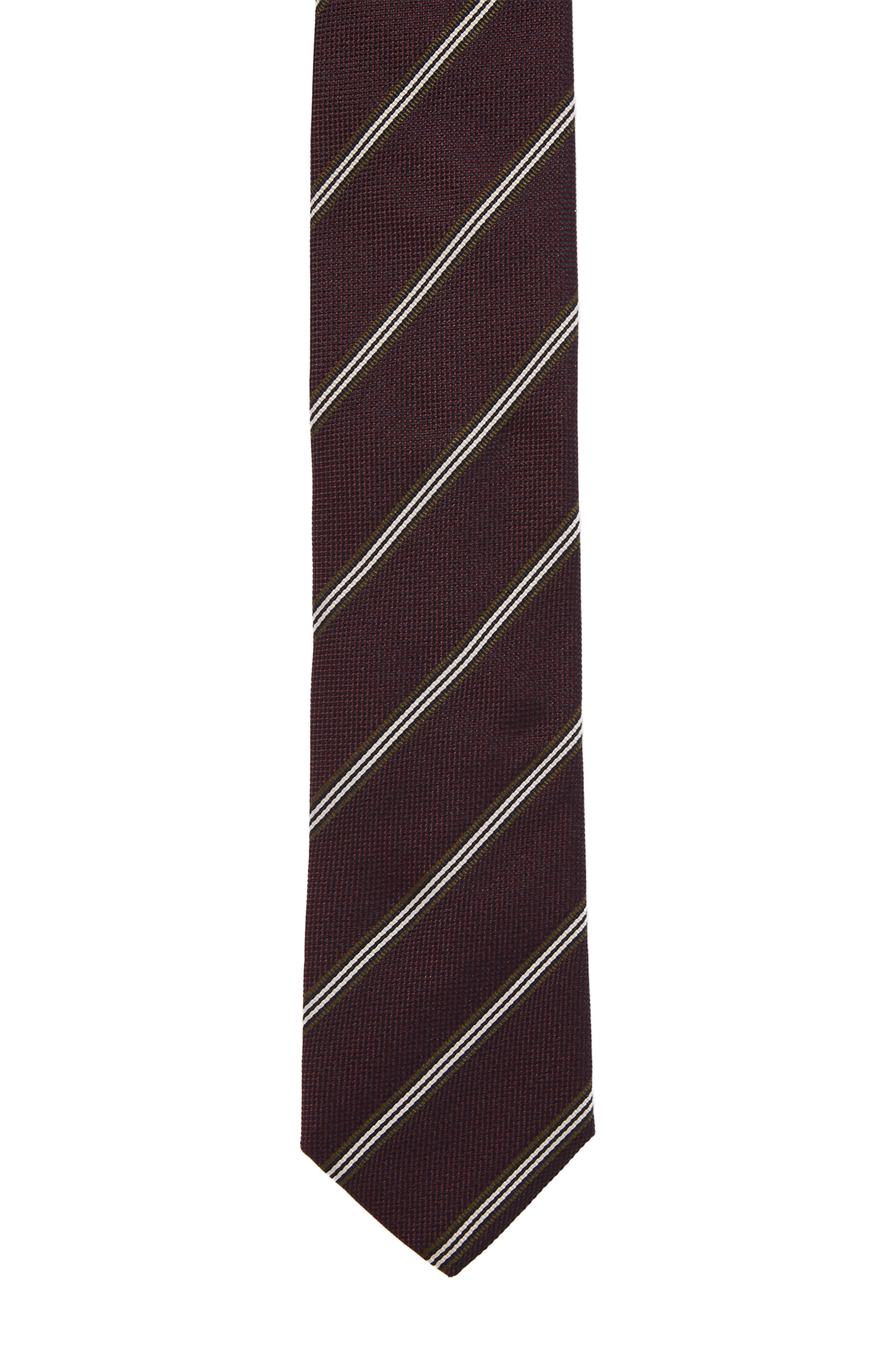Striped Woven Silk Tie