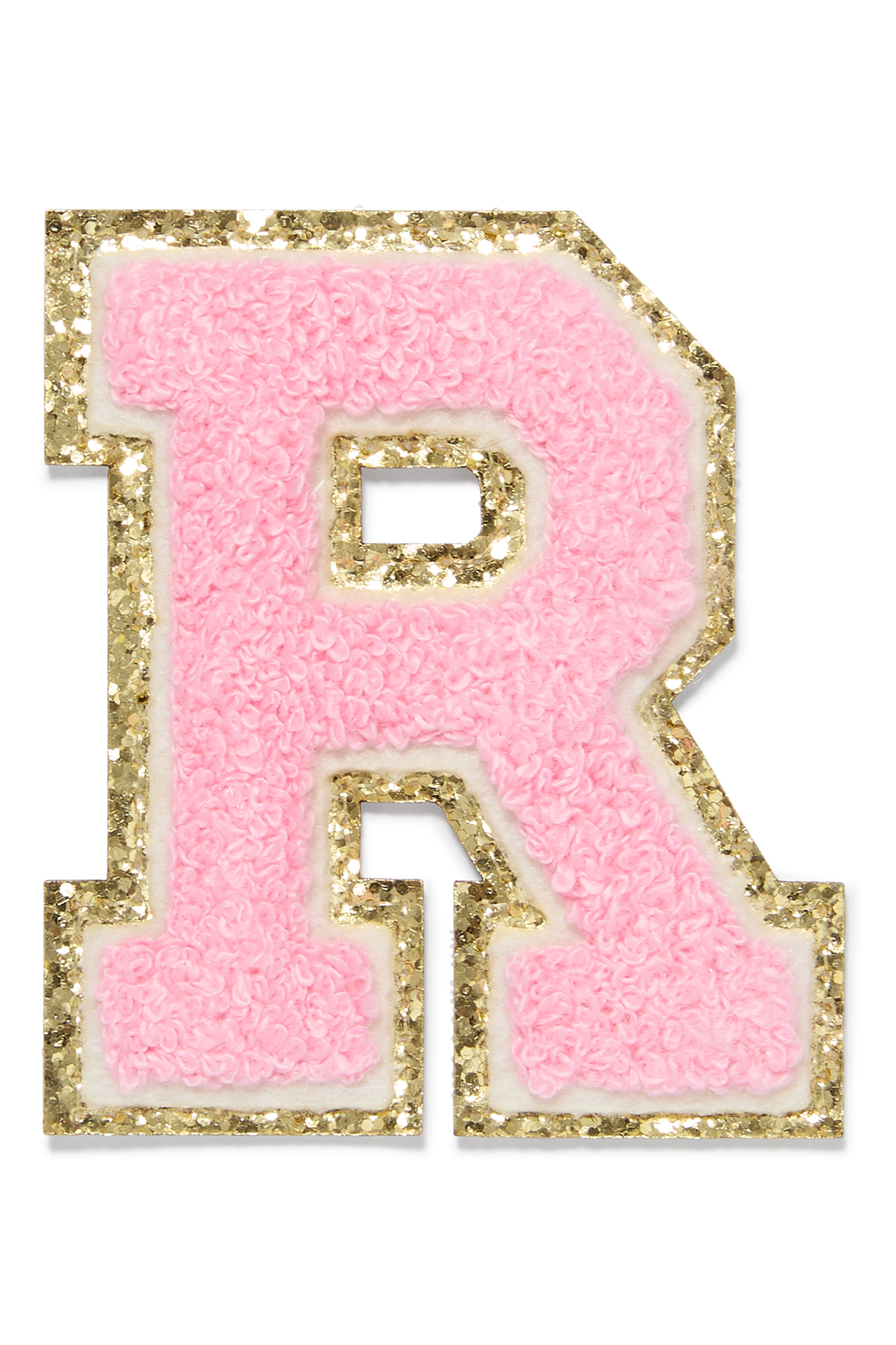 Kids  3" Chenille Sparkle R Letter Patch