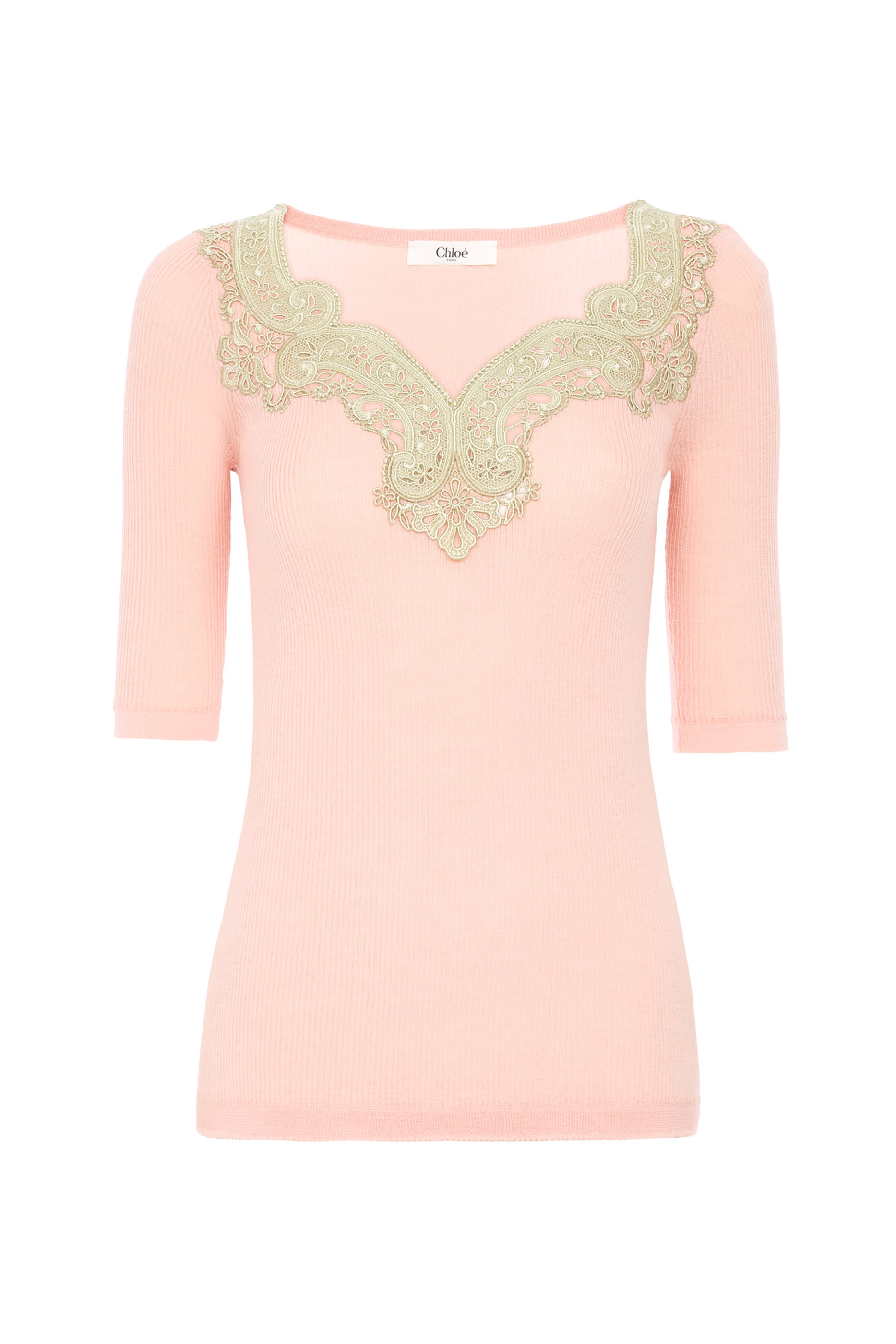 Elbow Sleeves Lace Sweater