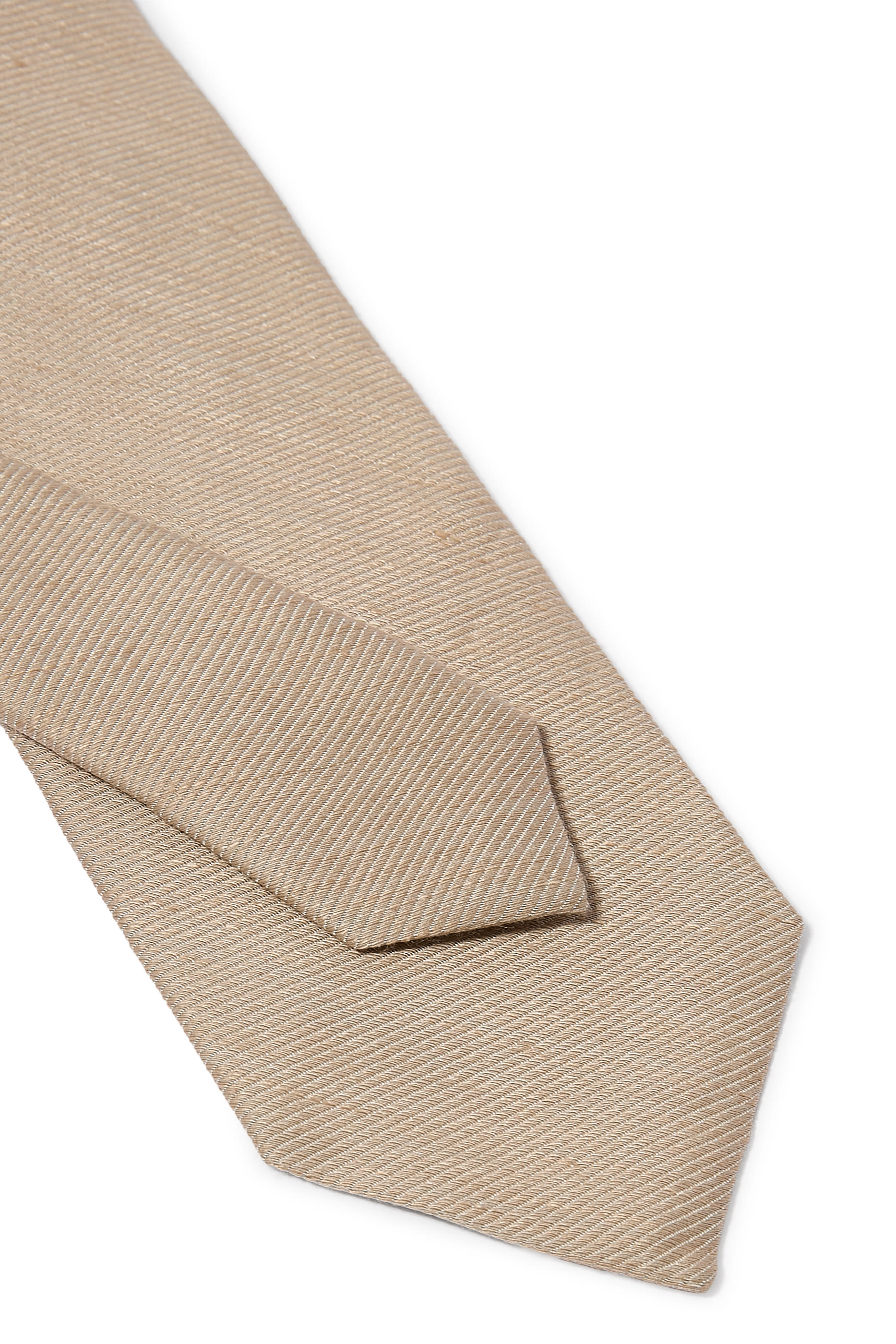 Solid Silk Linen Cotton Tie