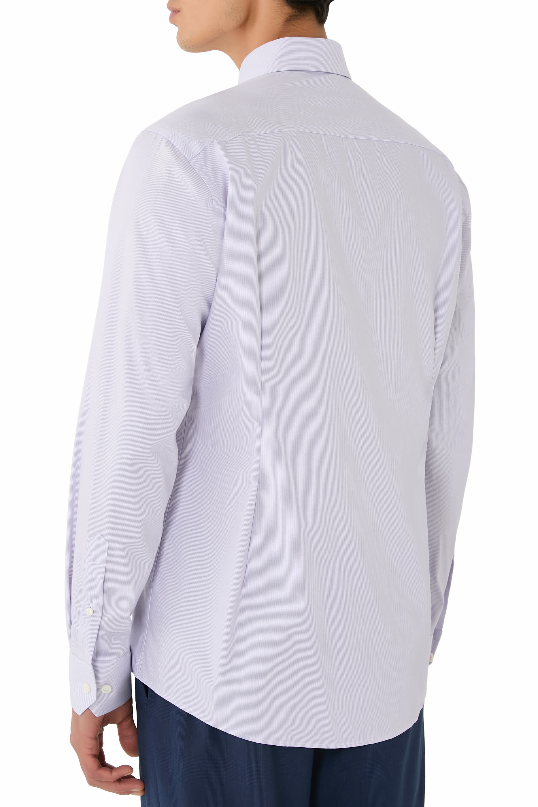 Striped Cotton & TENCEL&trade; Lyocell Shirt