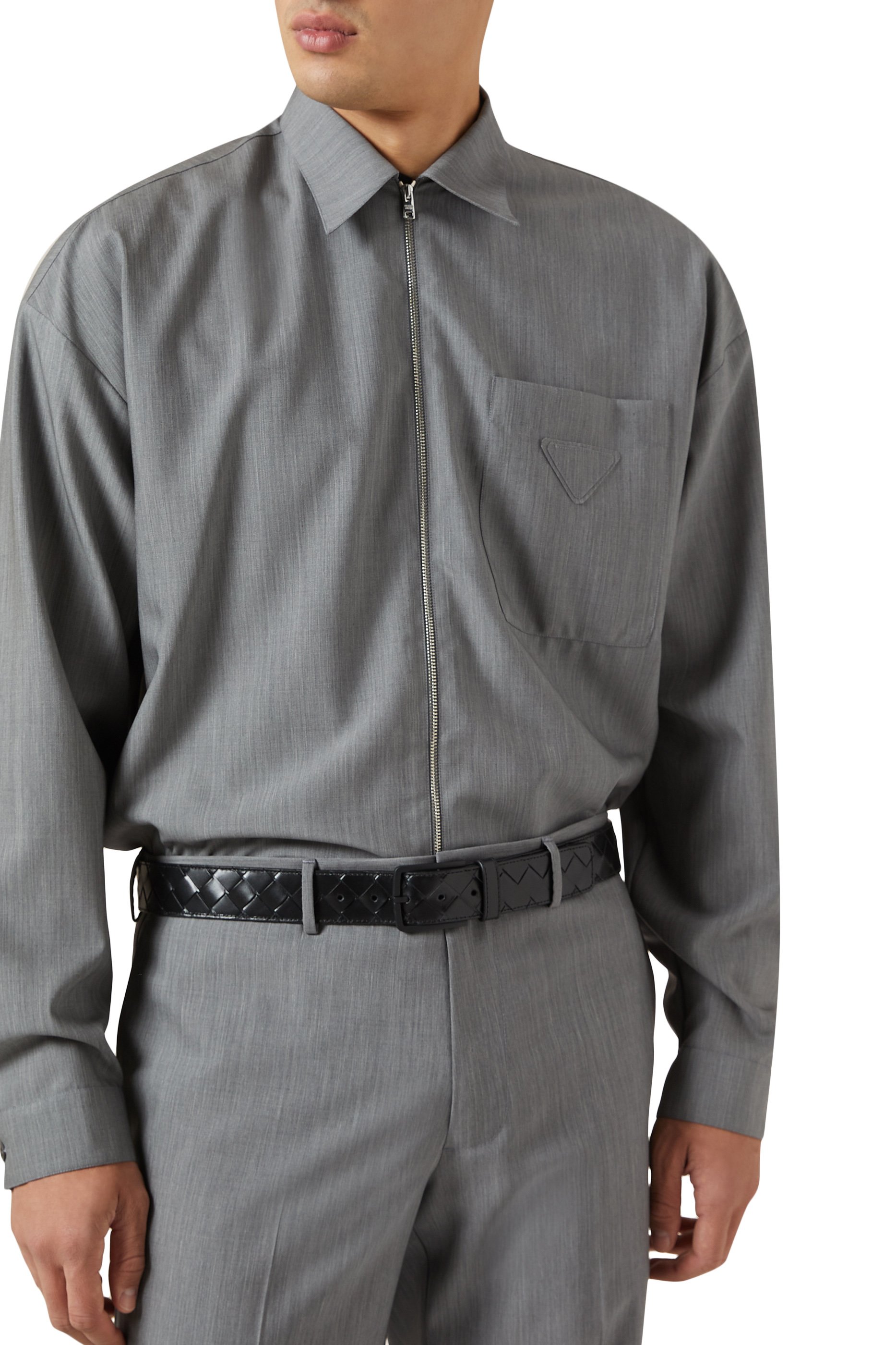 Intrecciato Leather Belt