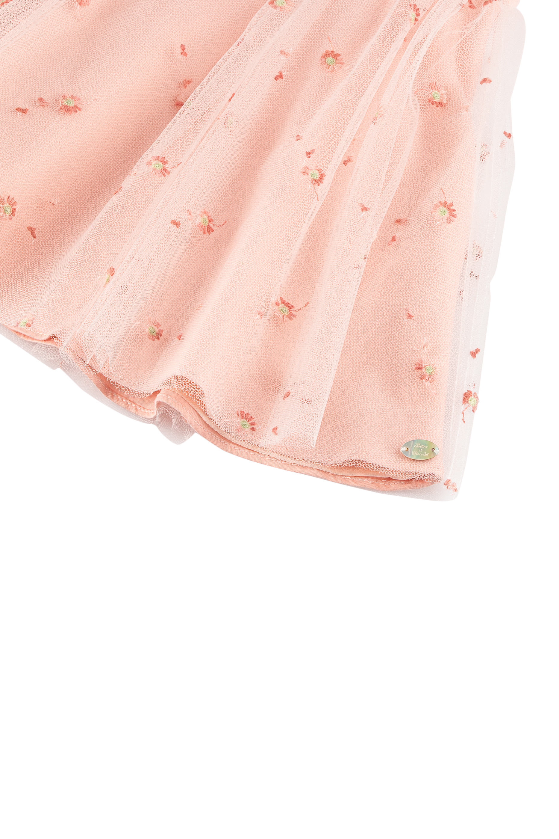 Kids Embroidered Tulle Dress
