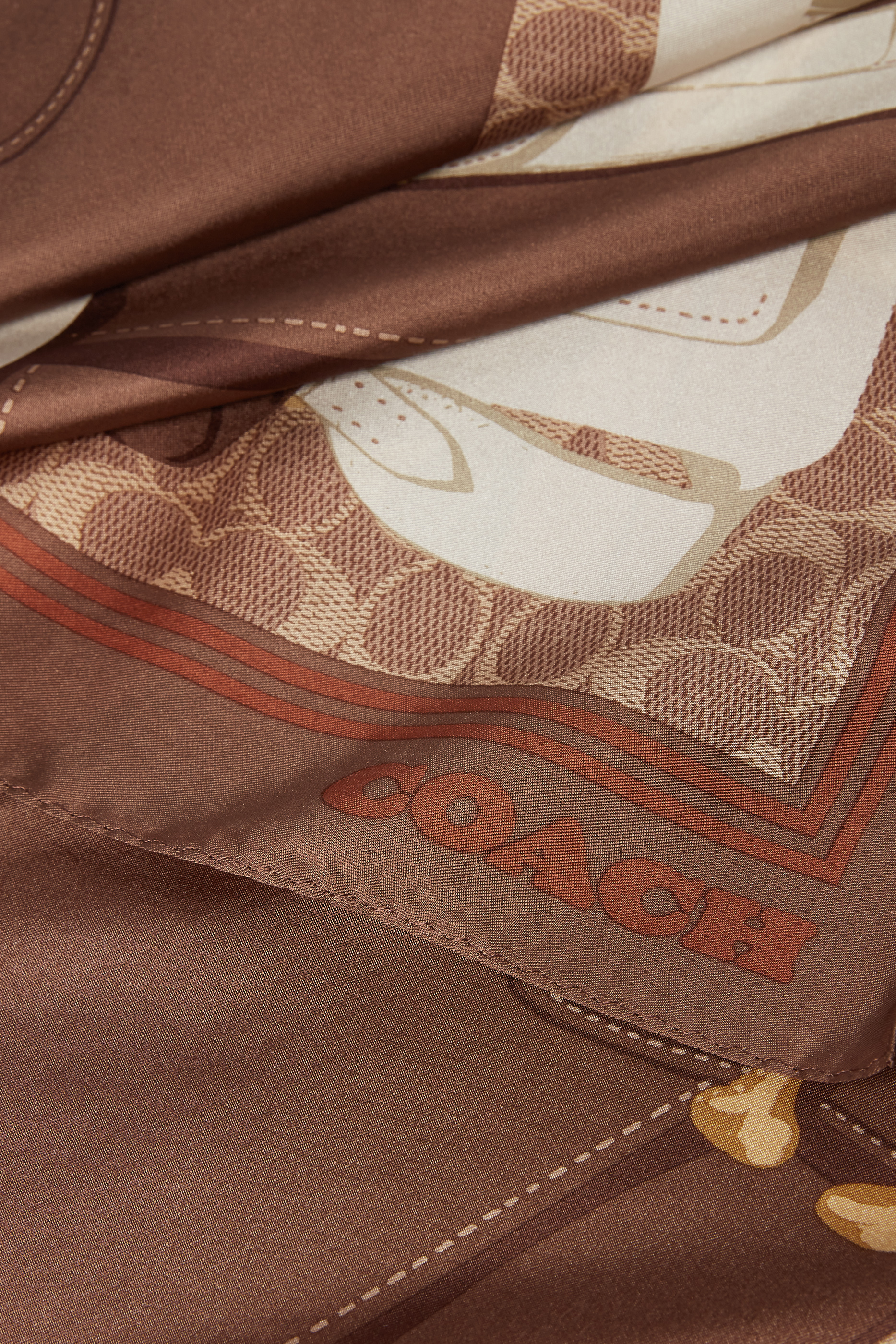 Tabby-Print Square Silk Scarf