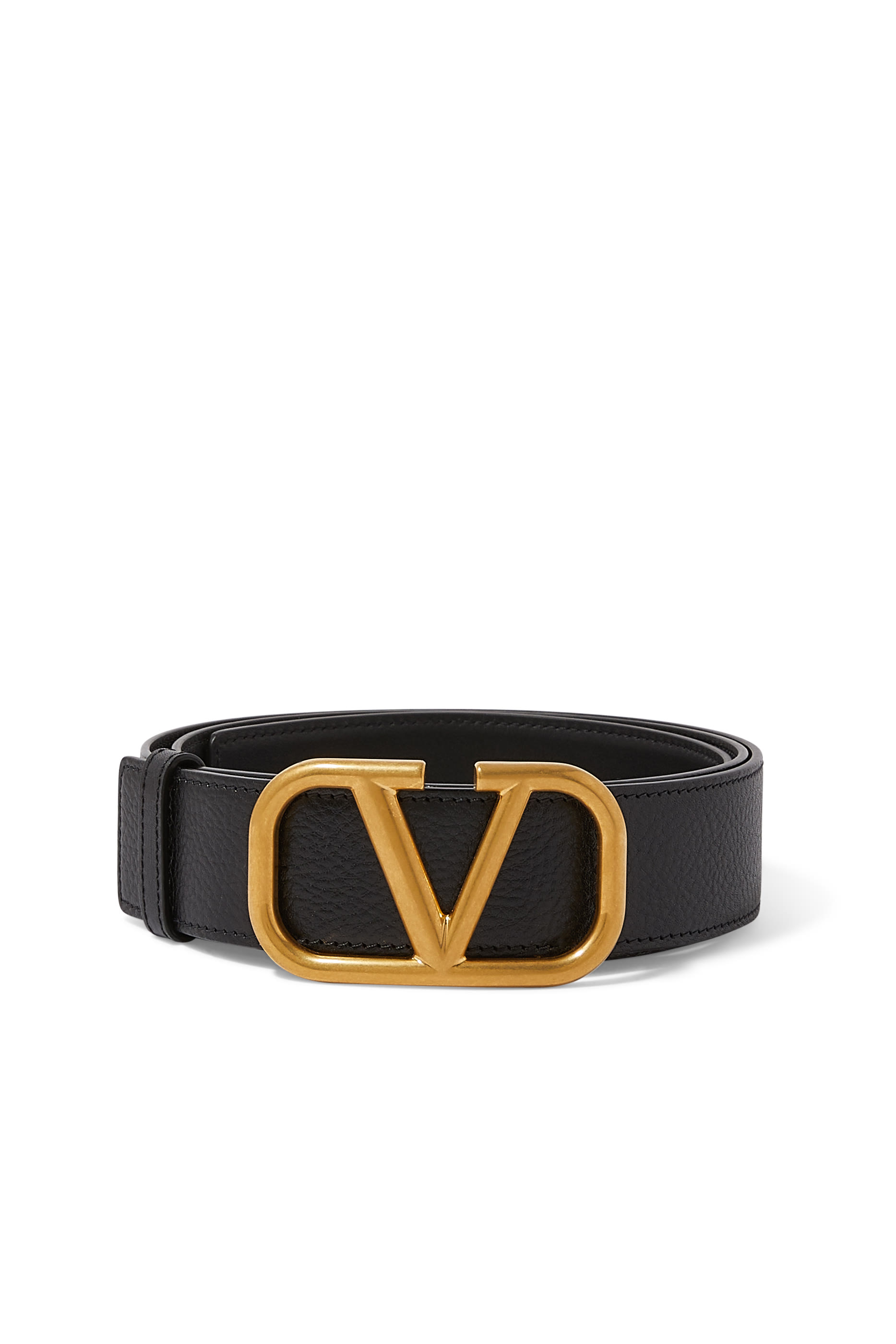  VLogo Leather Belt