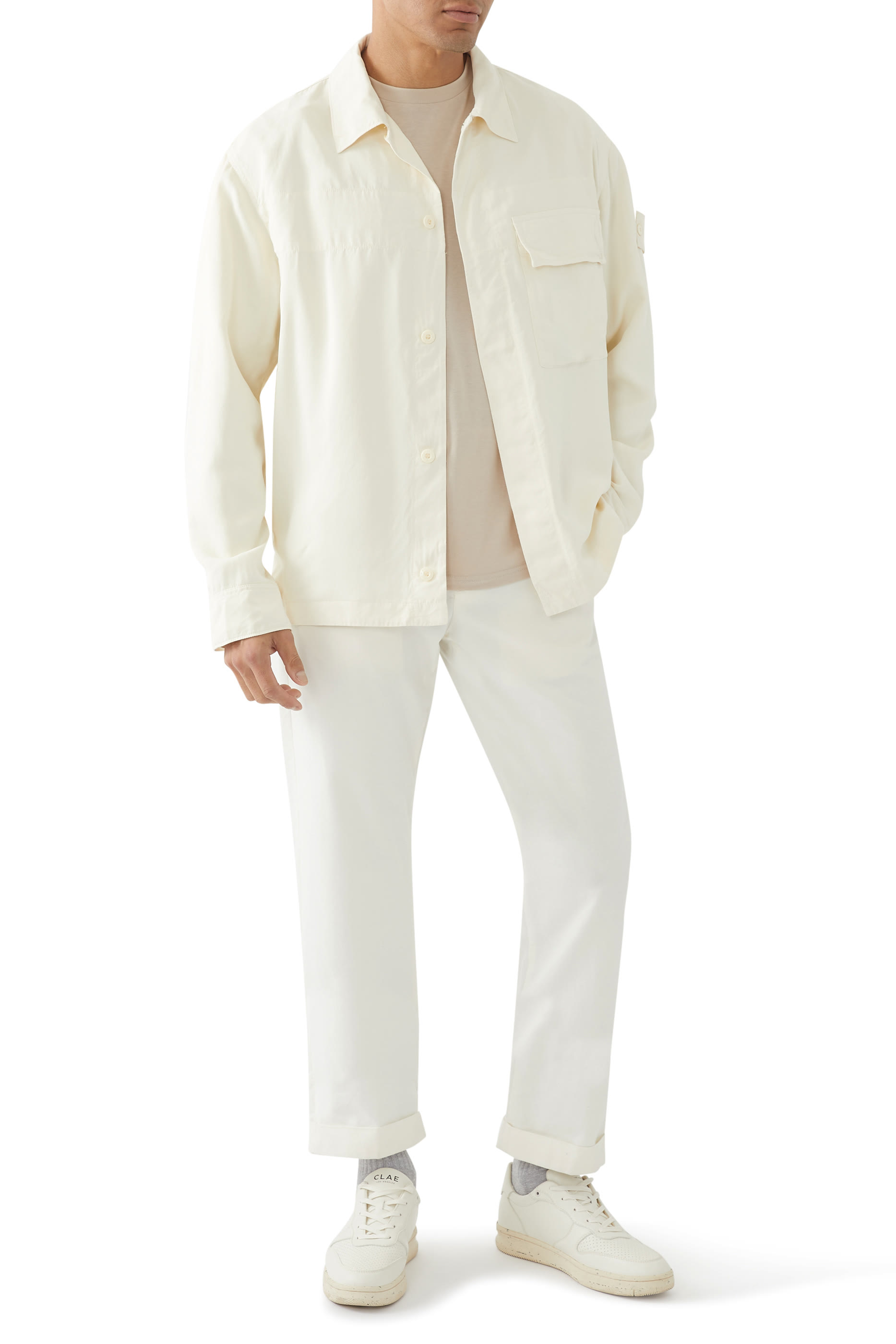 Tonal Logo Badge Overshirt