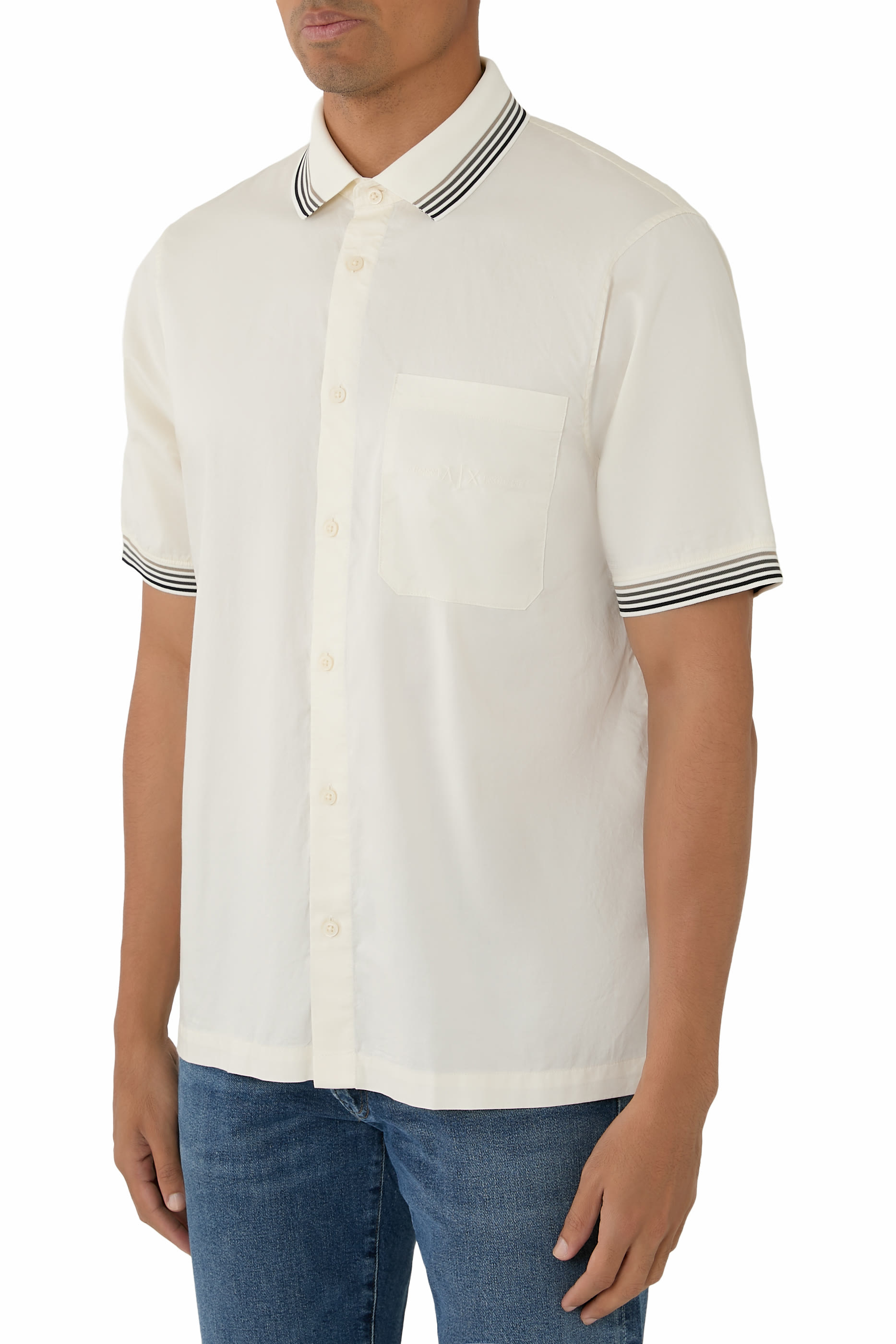 Logo Delicate Texture Casual Shirt