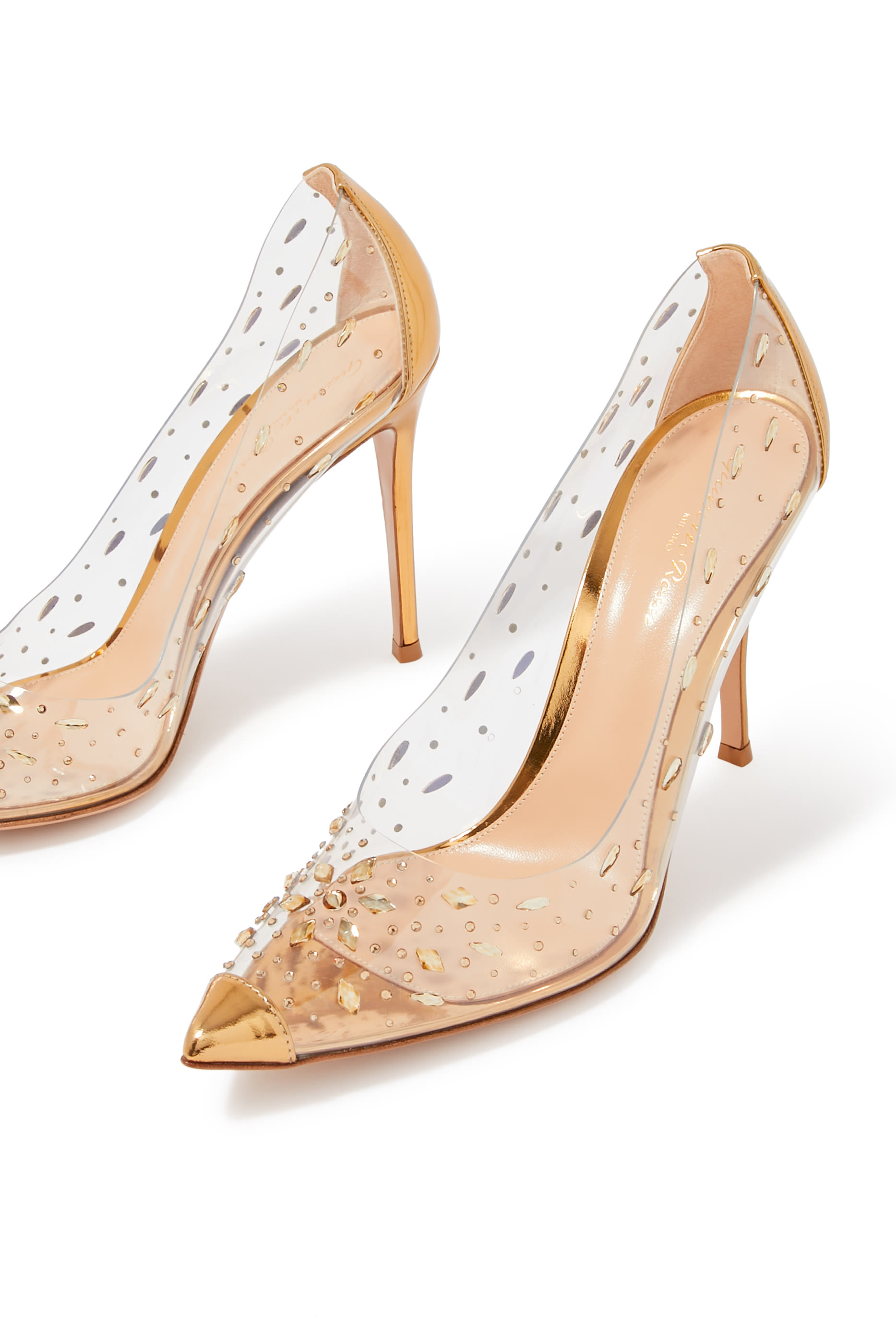 Exclusive Alley 105 Embellished Plexi Pumps