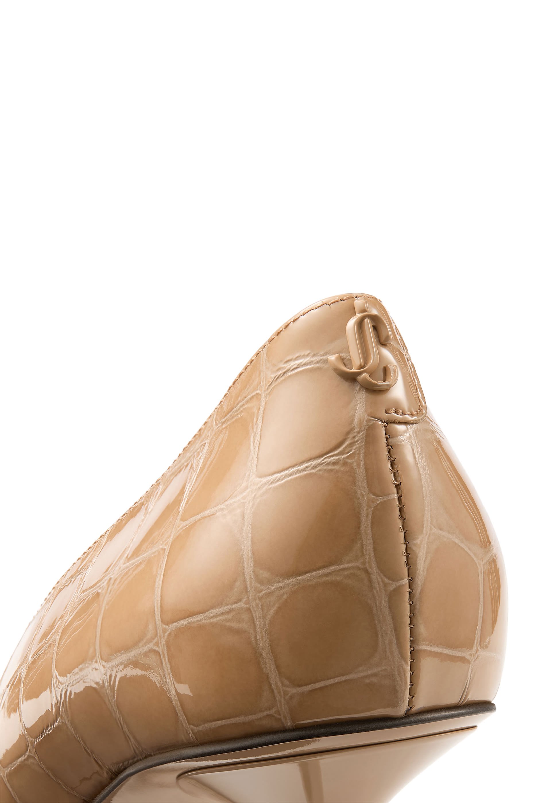 Ixia 80 Croc Embossed Leather Pumps