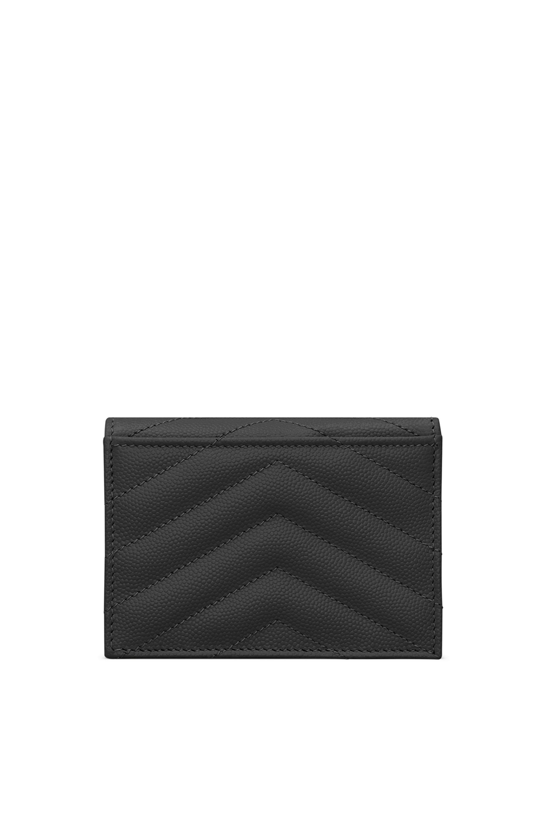 Cassandre Matelass&eacute; Flap Card Case in Grain De Poudre Leather