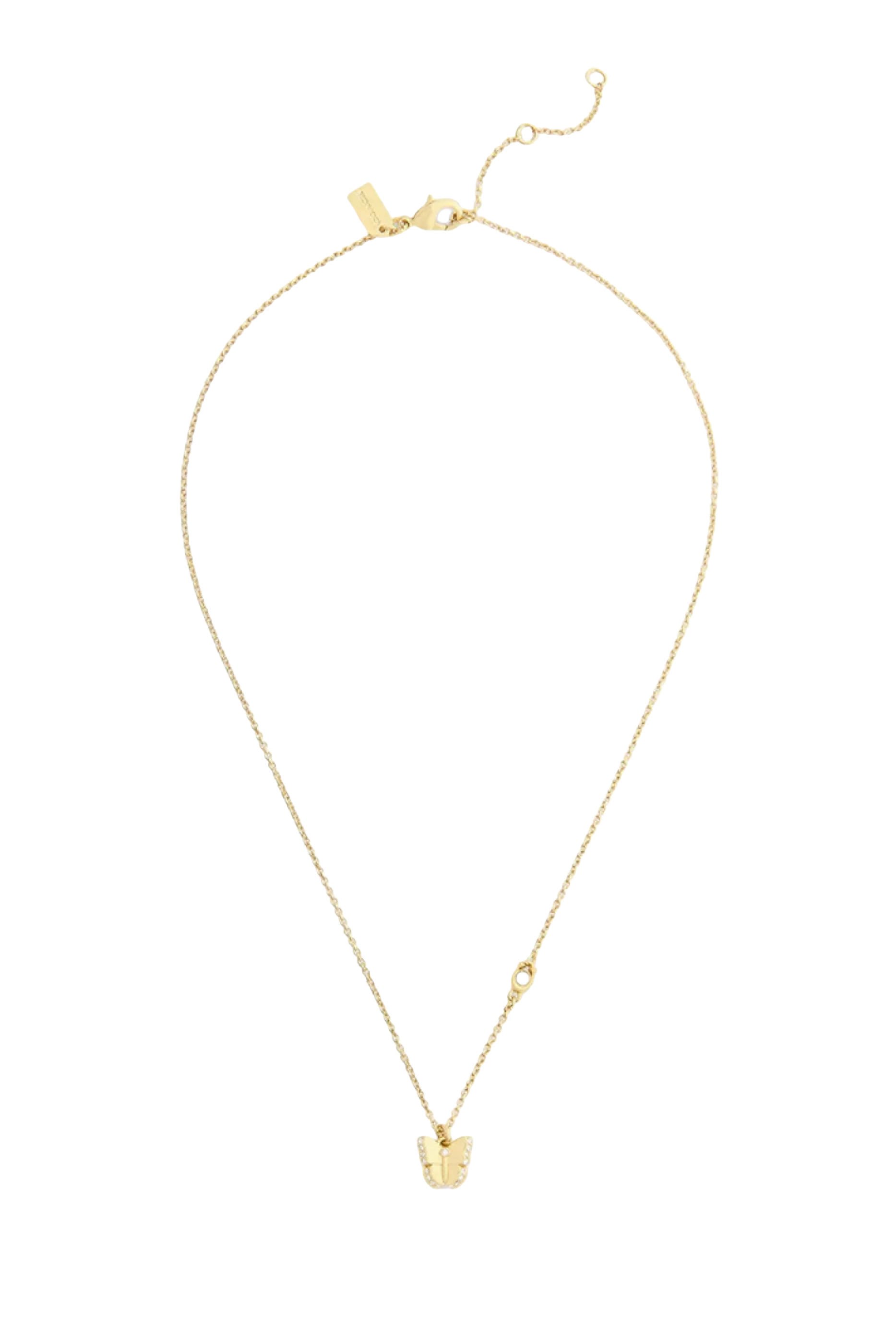 Pav&eacute; Icon Butterfly Short Pendant Necklace